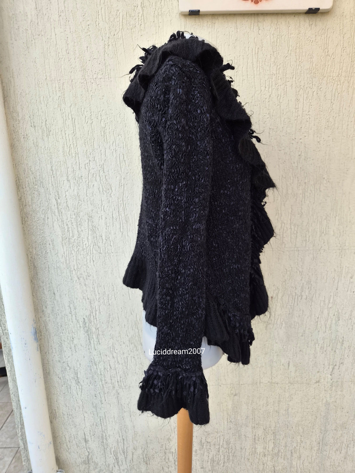 Black knit cardigan