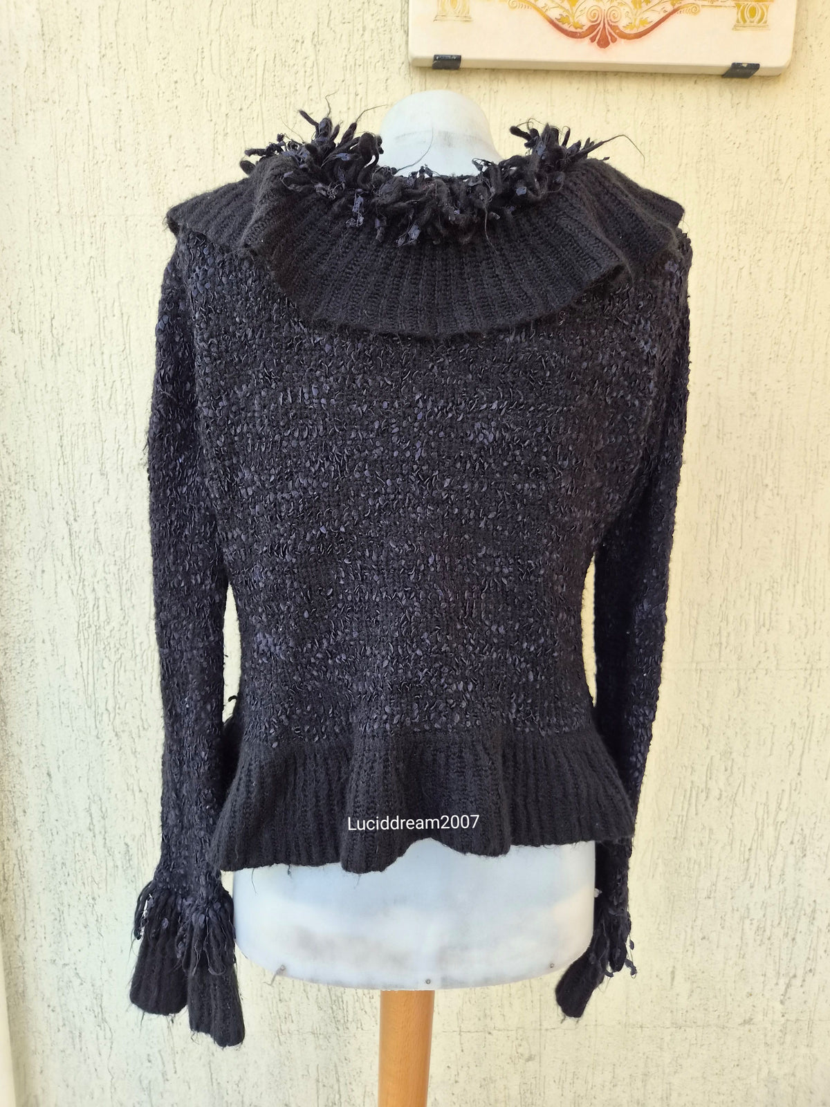 Black knit cardigan