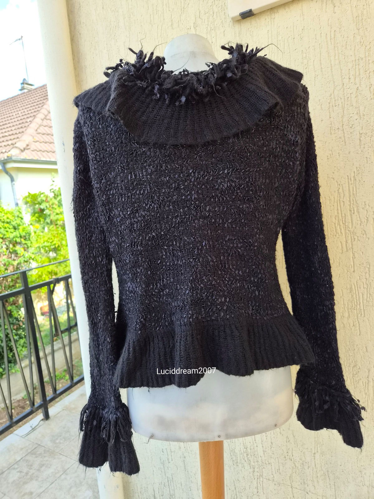 Black knit cardigan