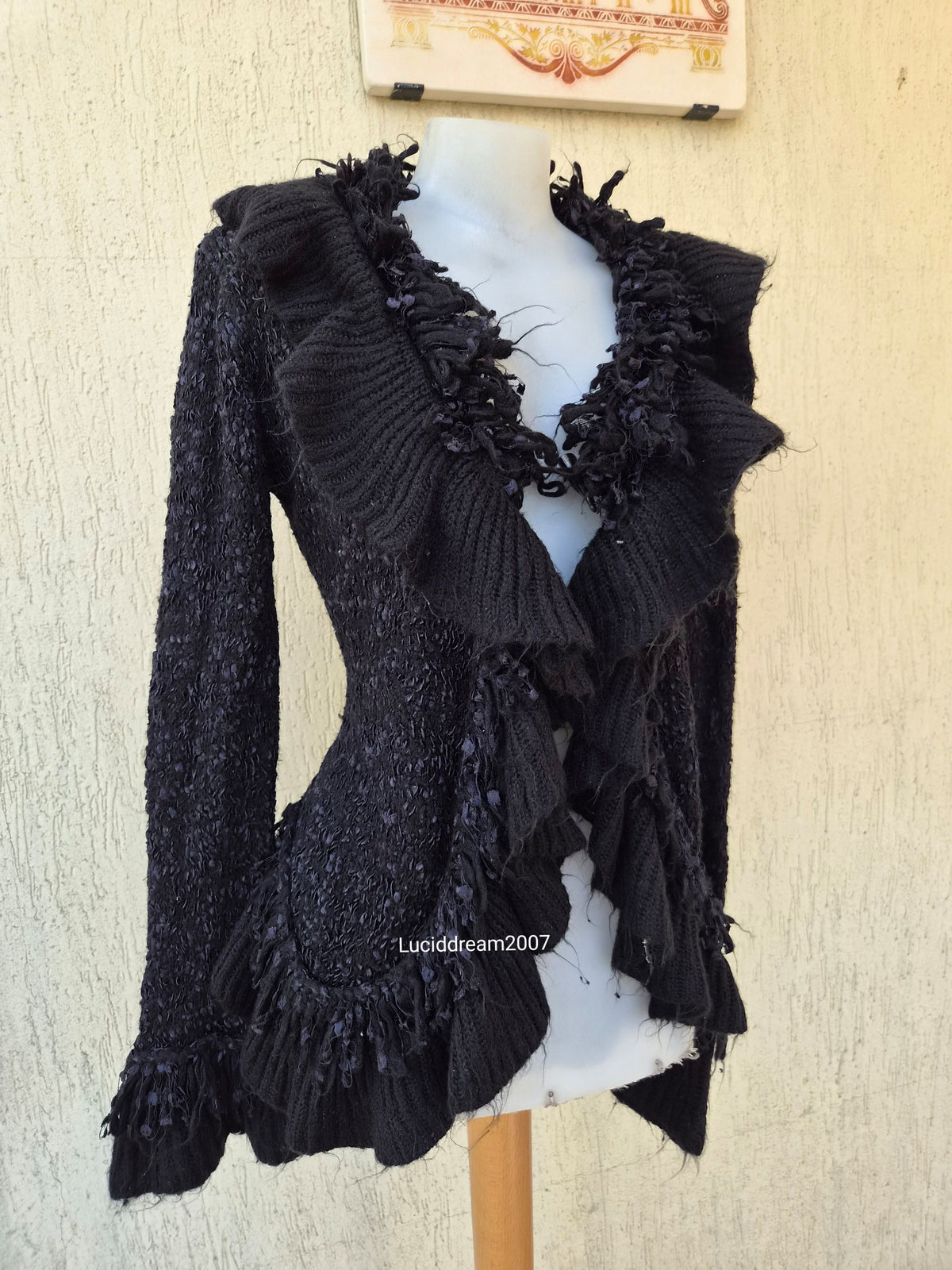 Black knit cardigan