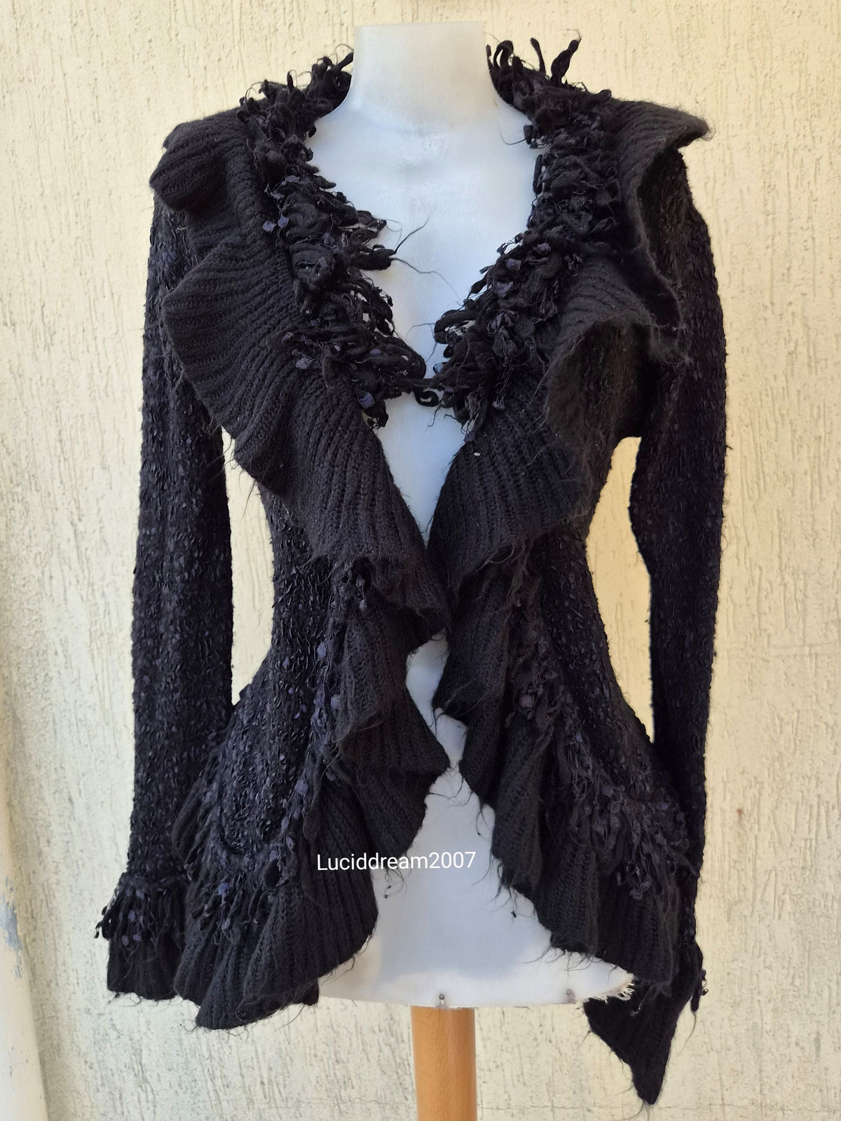 Black knit cardigan