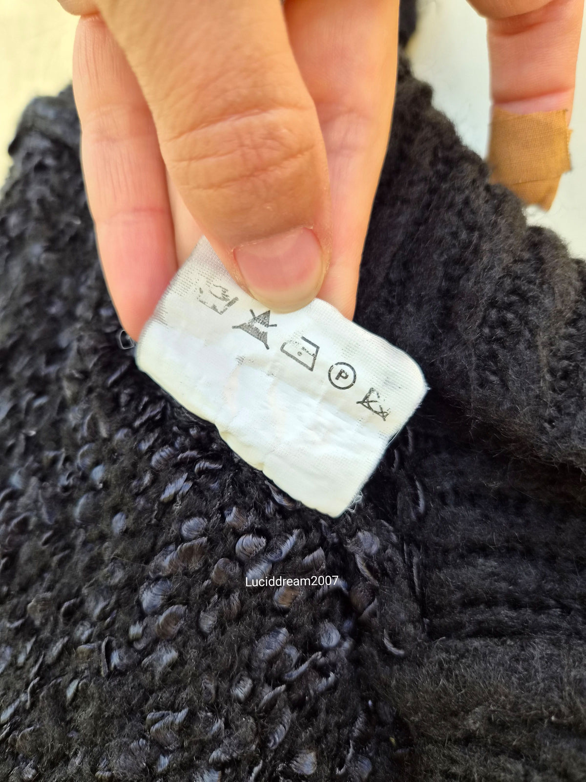 Black knit cardigan