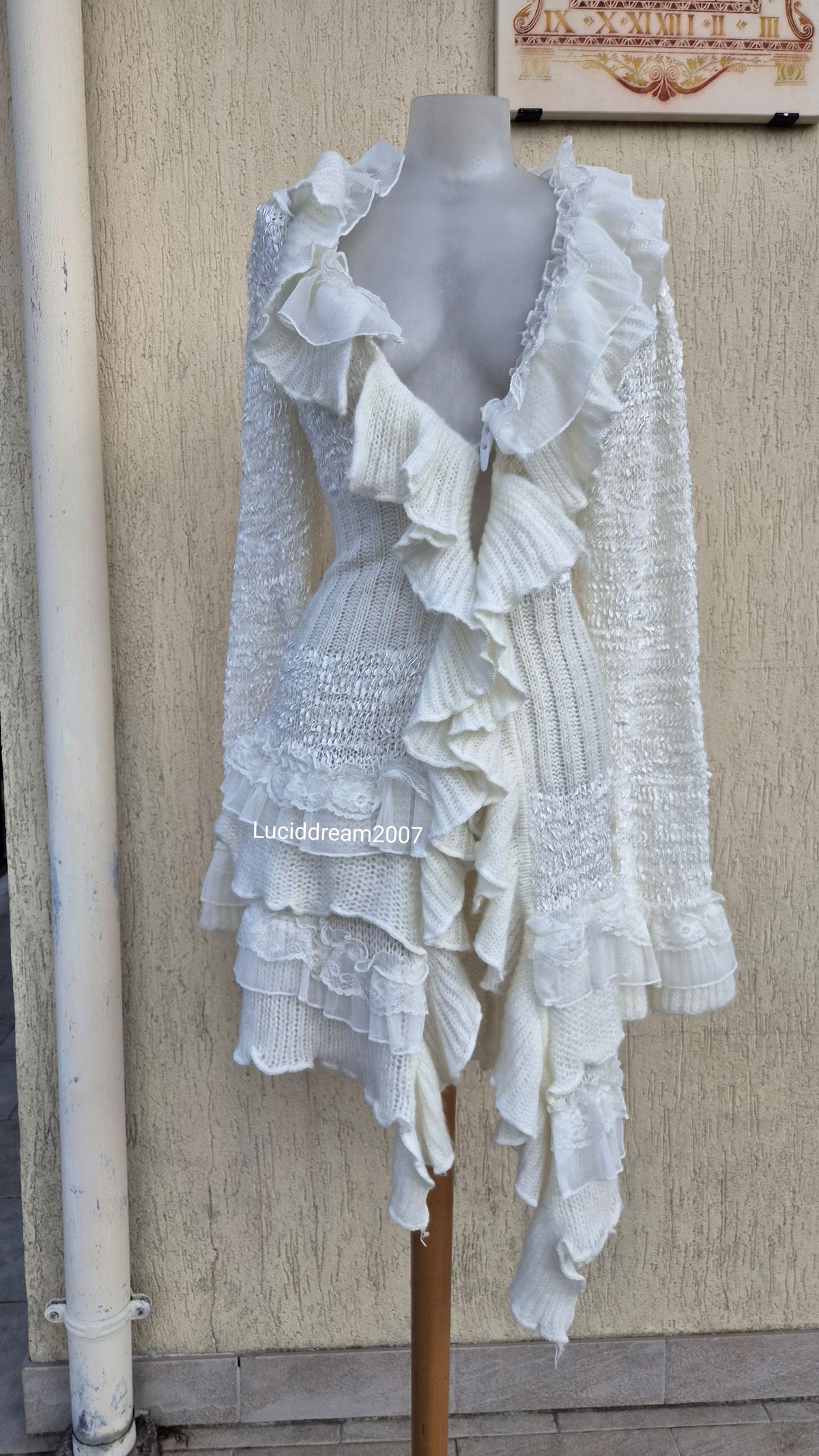 Oversized white cardigan