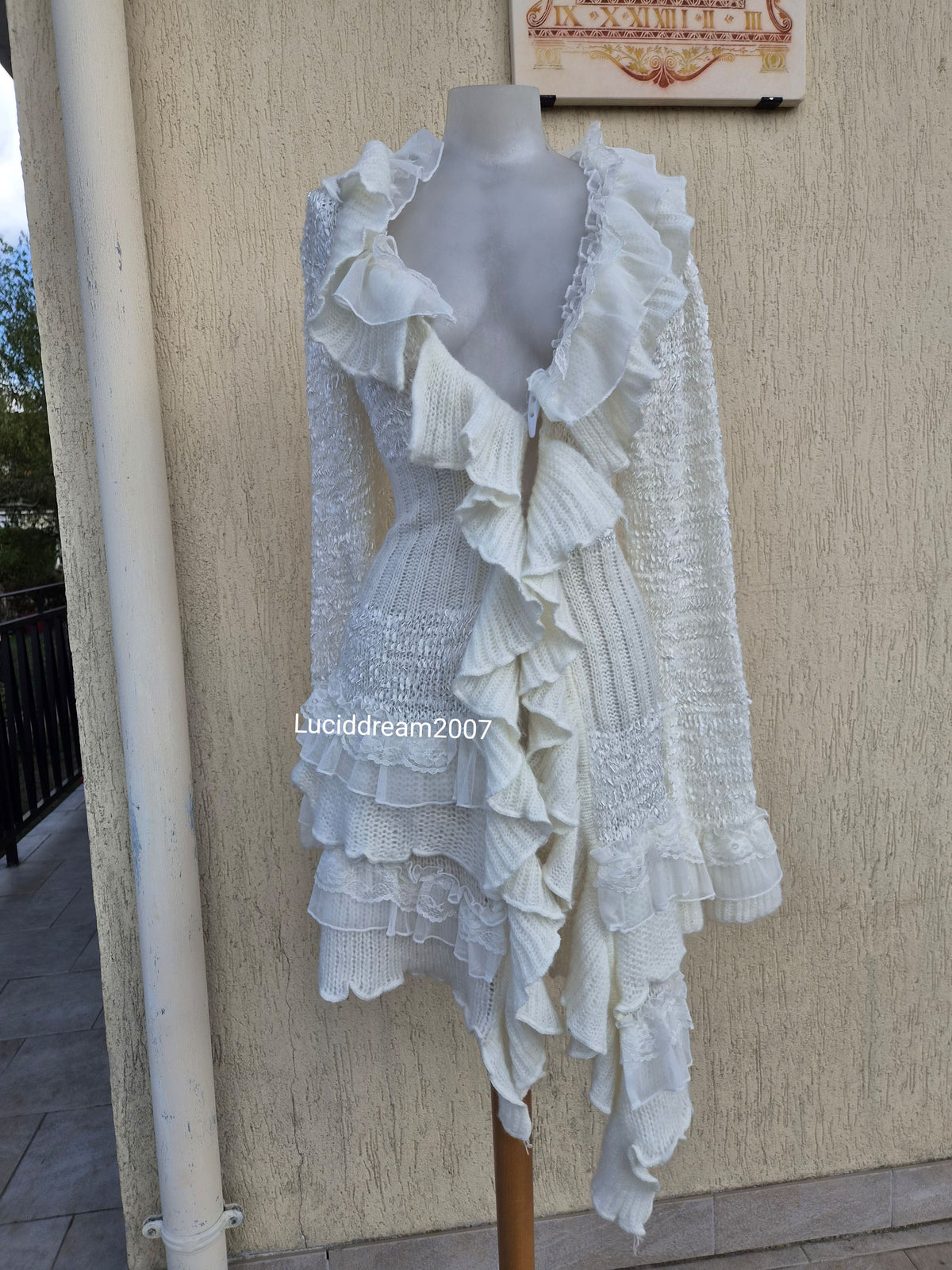 Oversized white cardigan