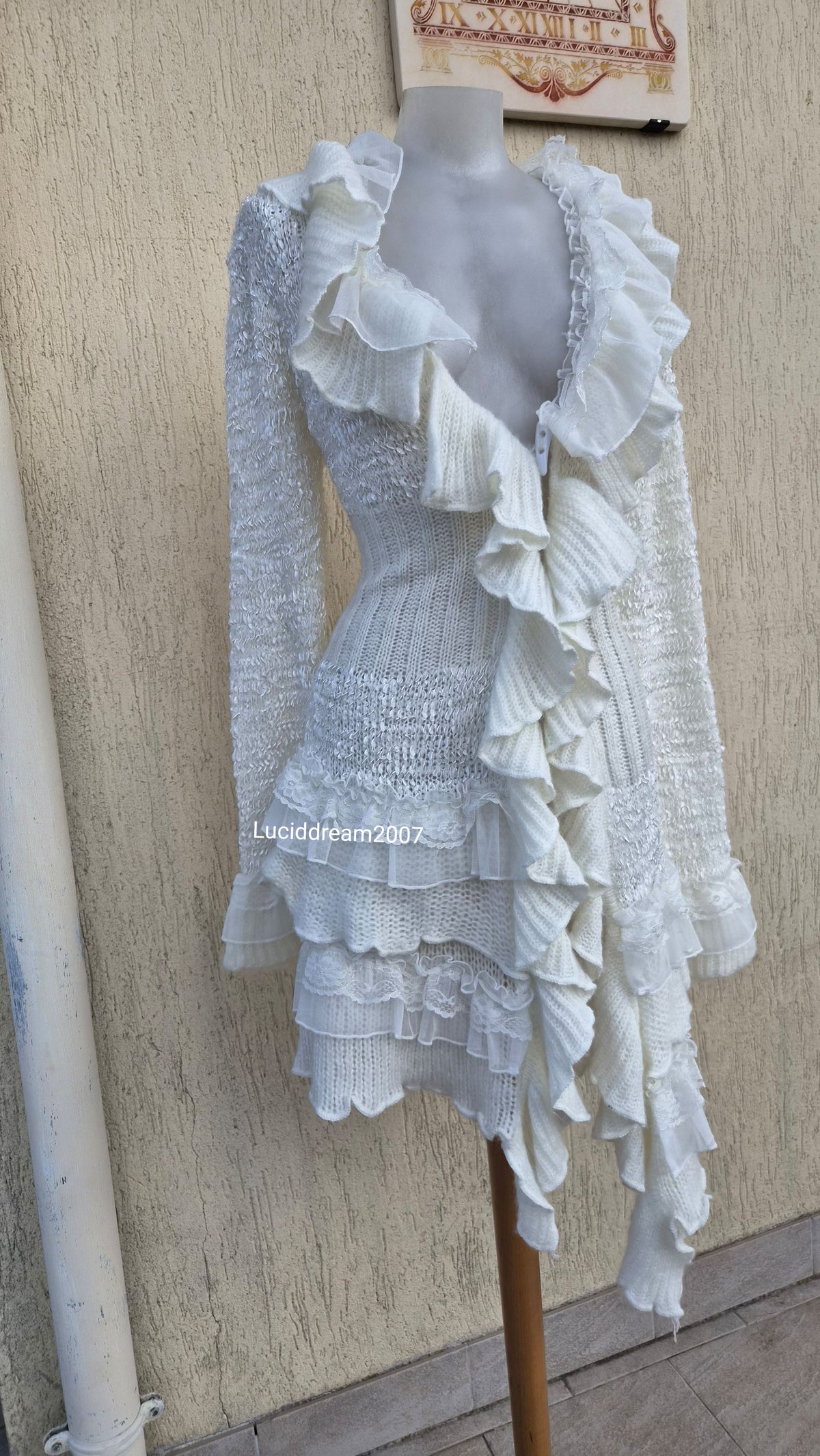Oversized white cardigan