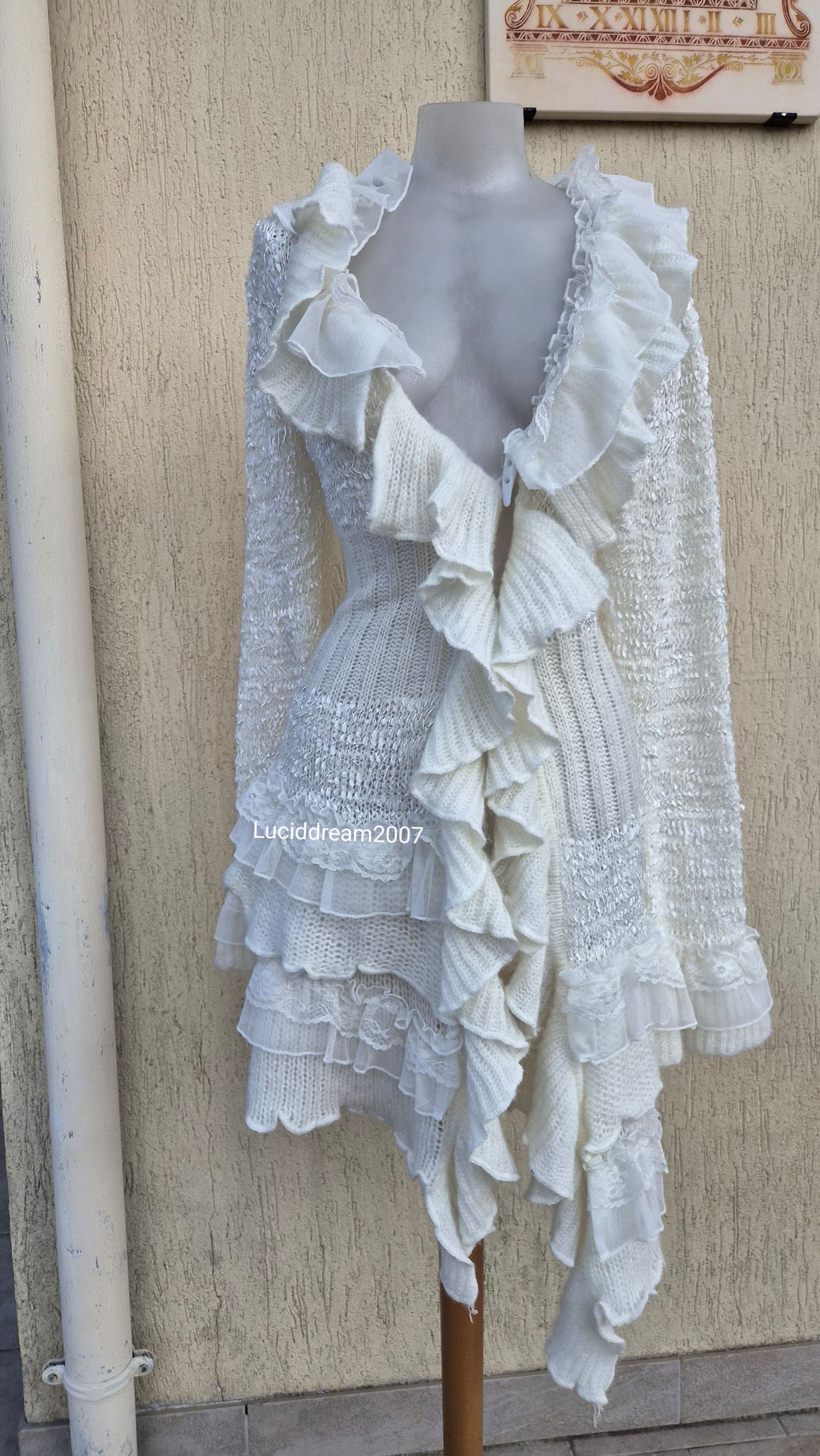 Oversized white cardigan