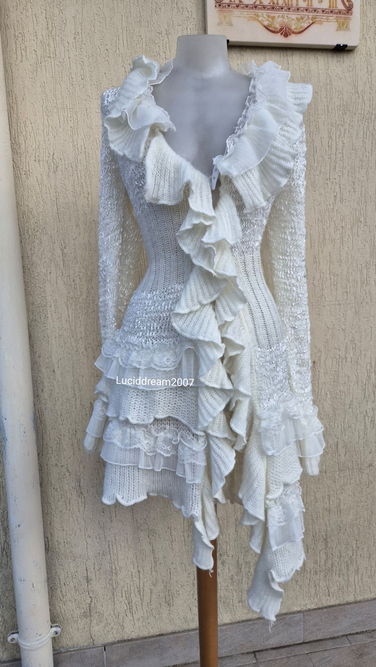 Oversized white cardigan