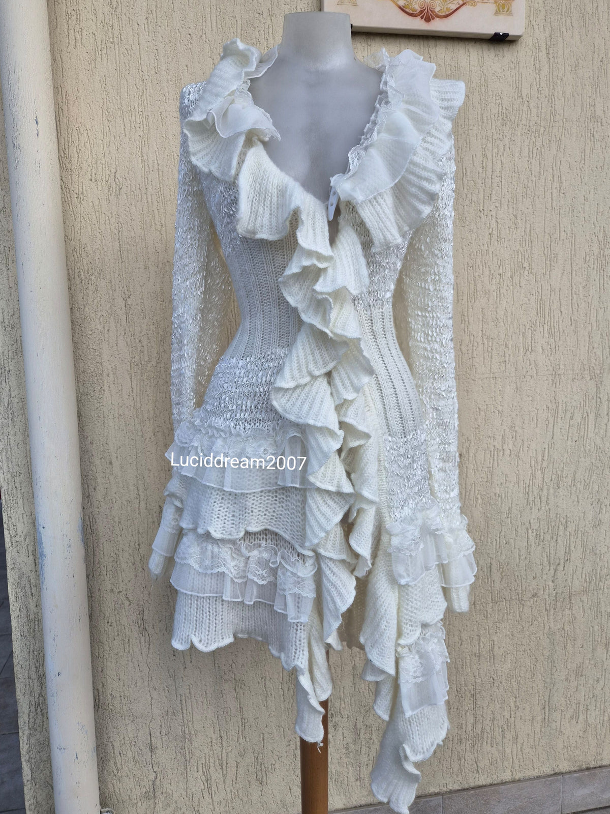 Oversized white cardigan