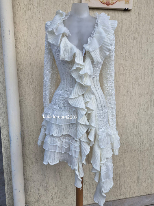 Maxi cardigan blanc