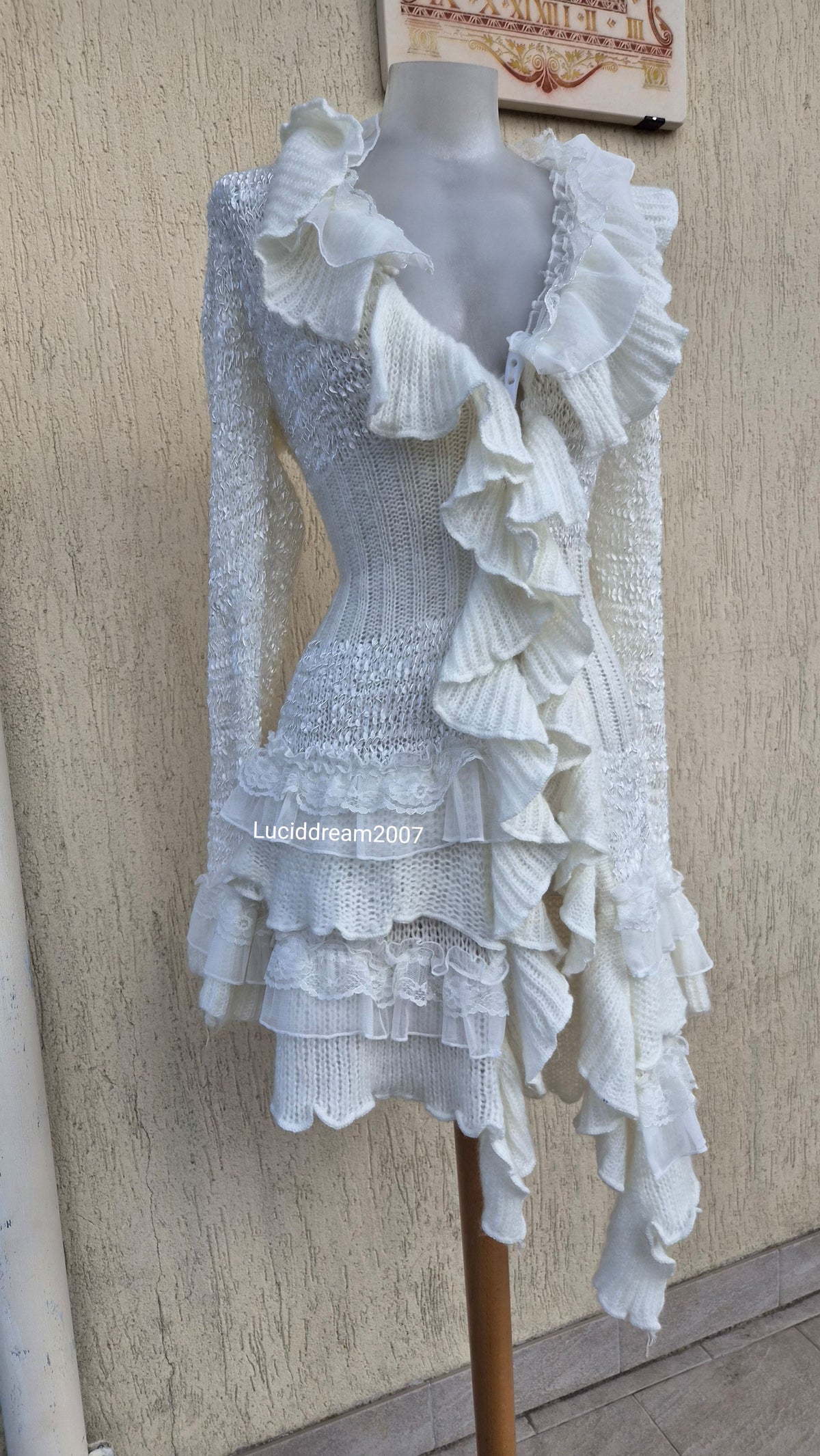 Oversized white cardigan
