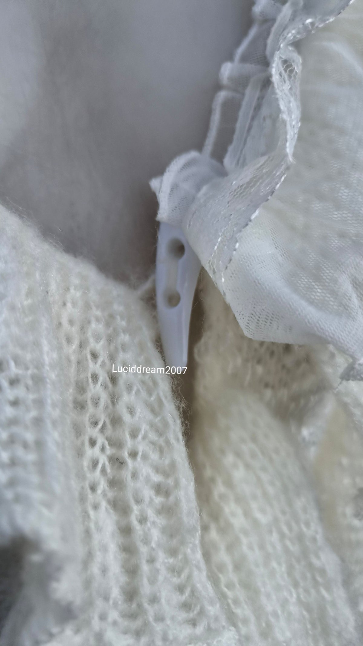 Oversized white cardigan