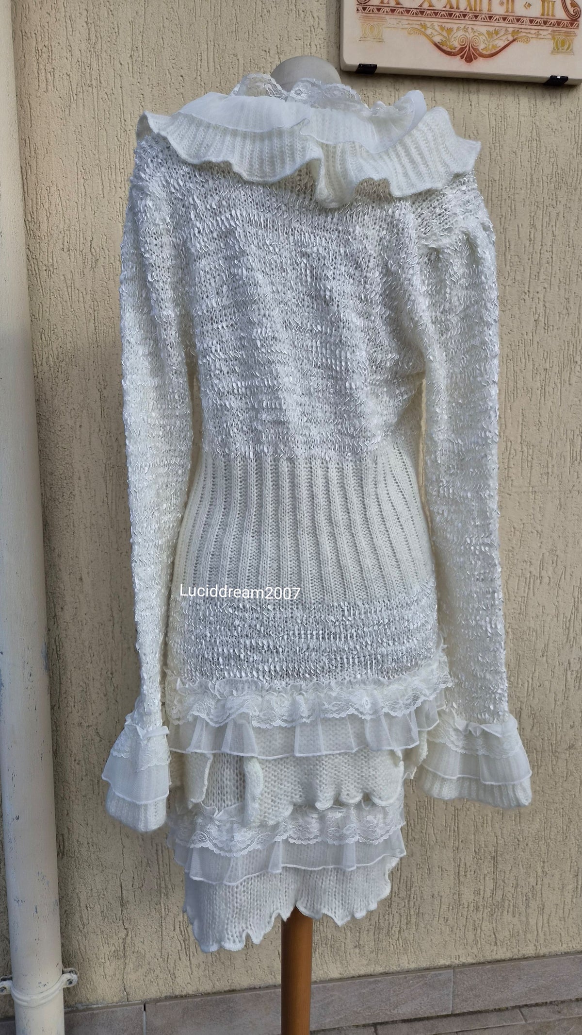 Oversized white cardigan