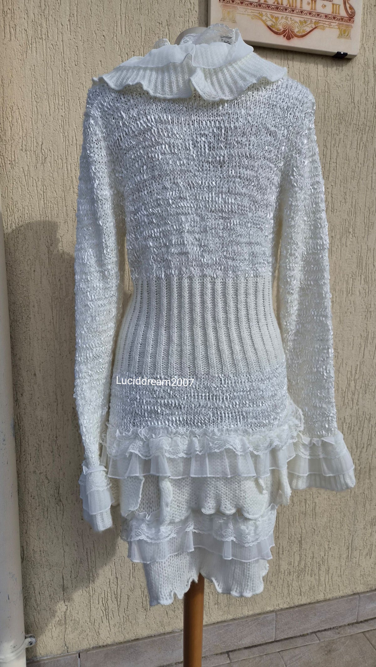 Oversized white cardigan