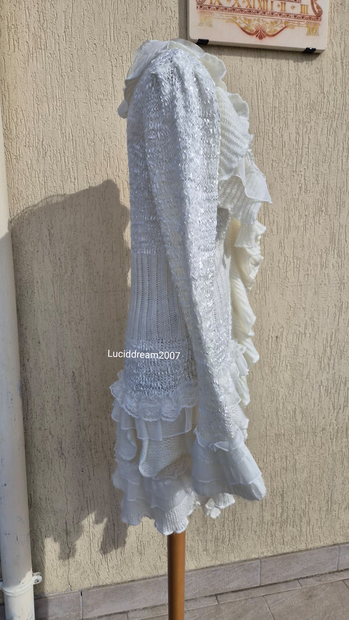 Oversized white cardigan