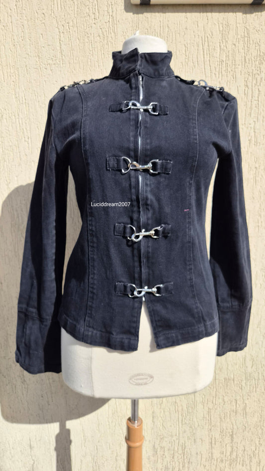 Criminal Damage hook-and-eye jacket