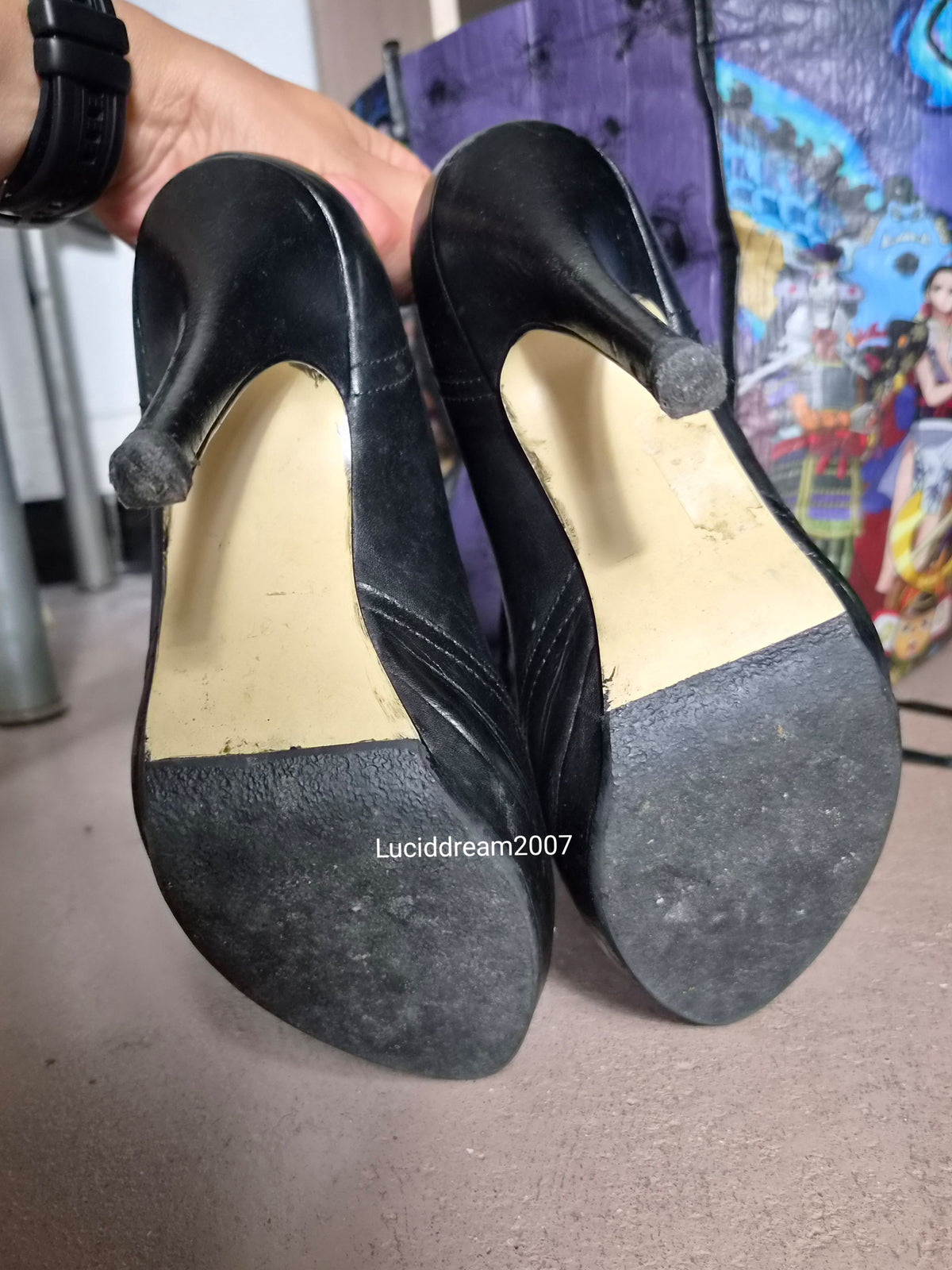 Black lace-up shoes