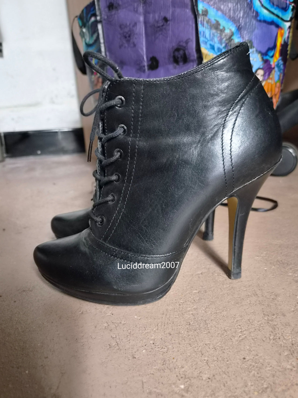 Black lace-up shoes