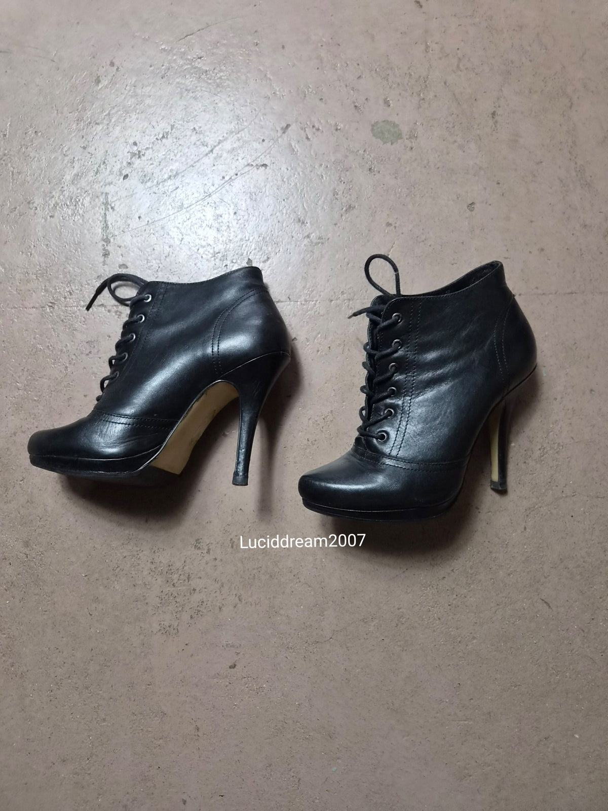 Black lace-up shoes