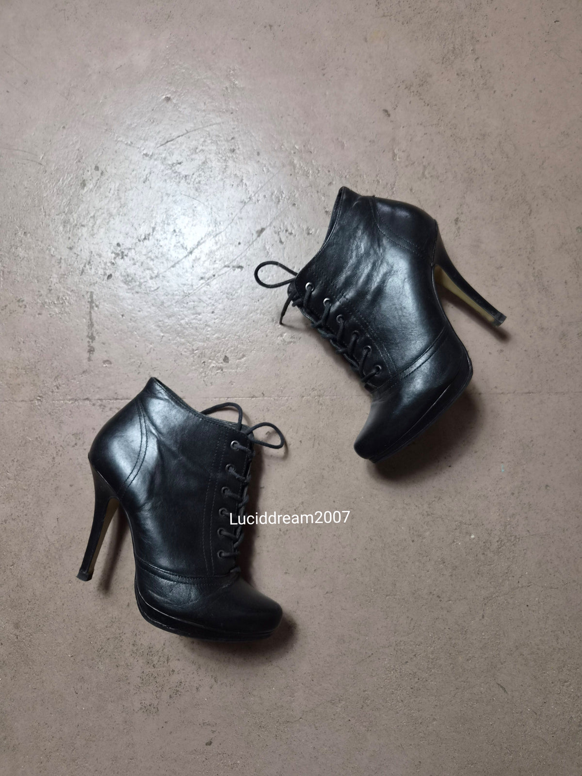 Black lace-up shoes