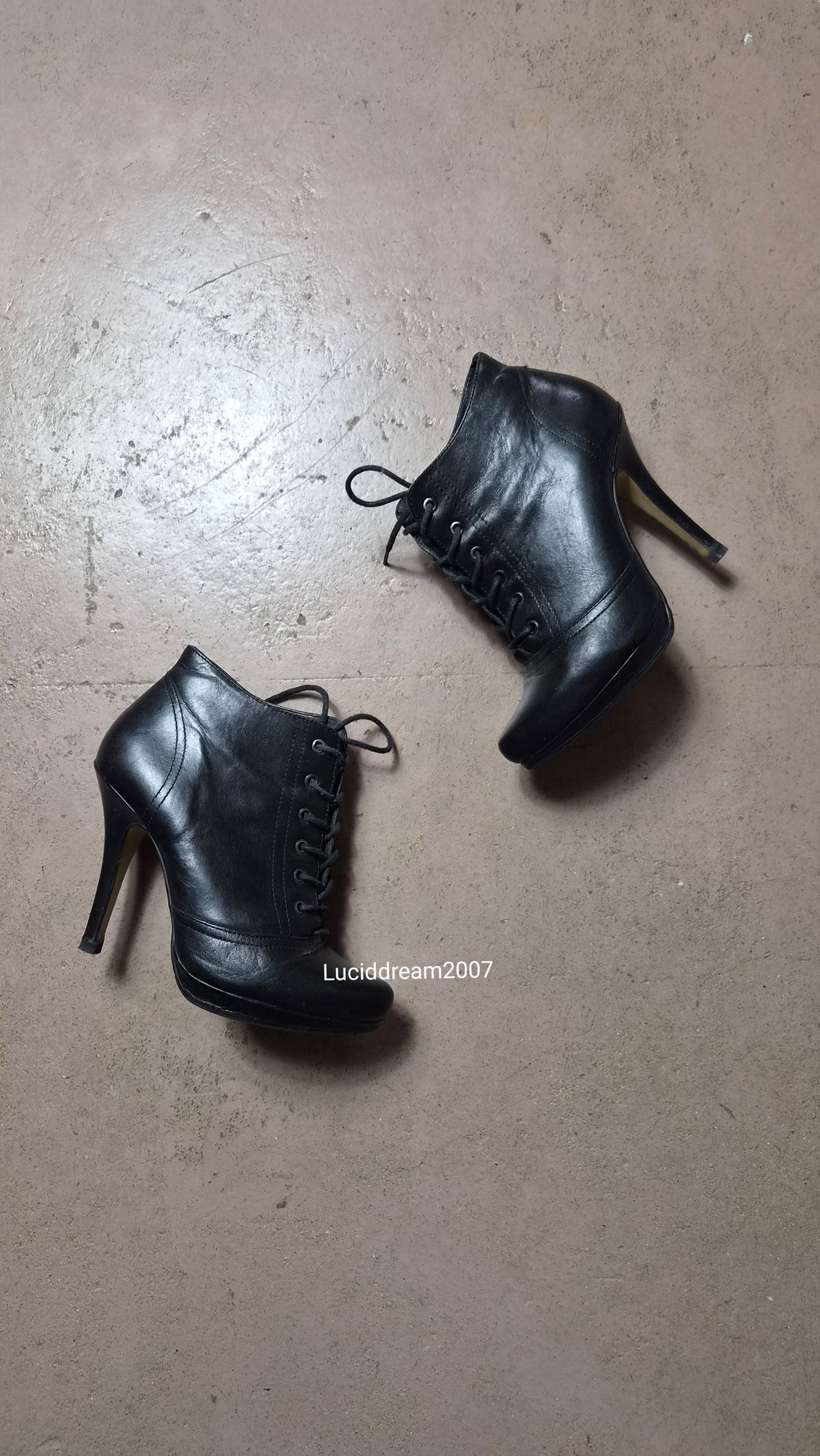 Black lace-up shoes