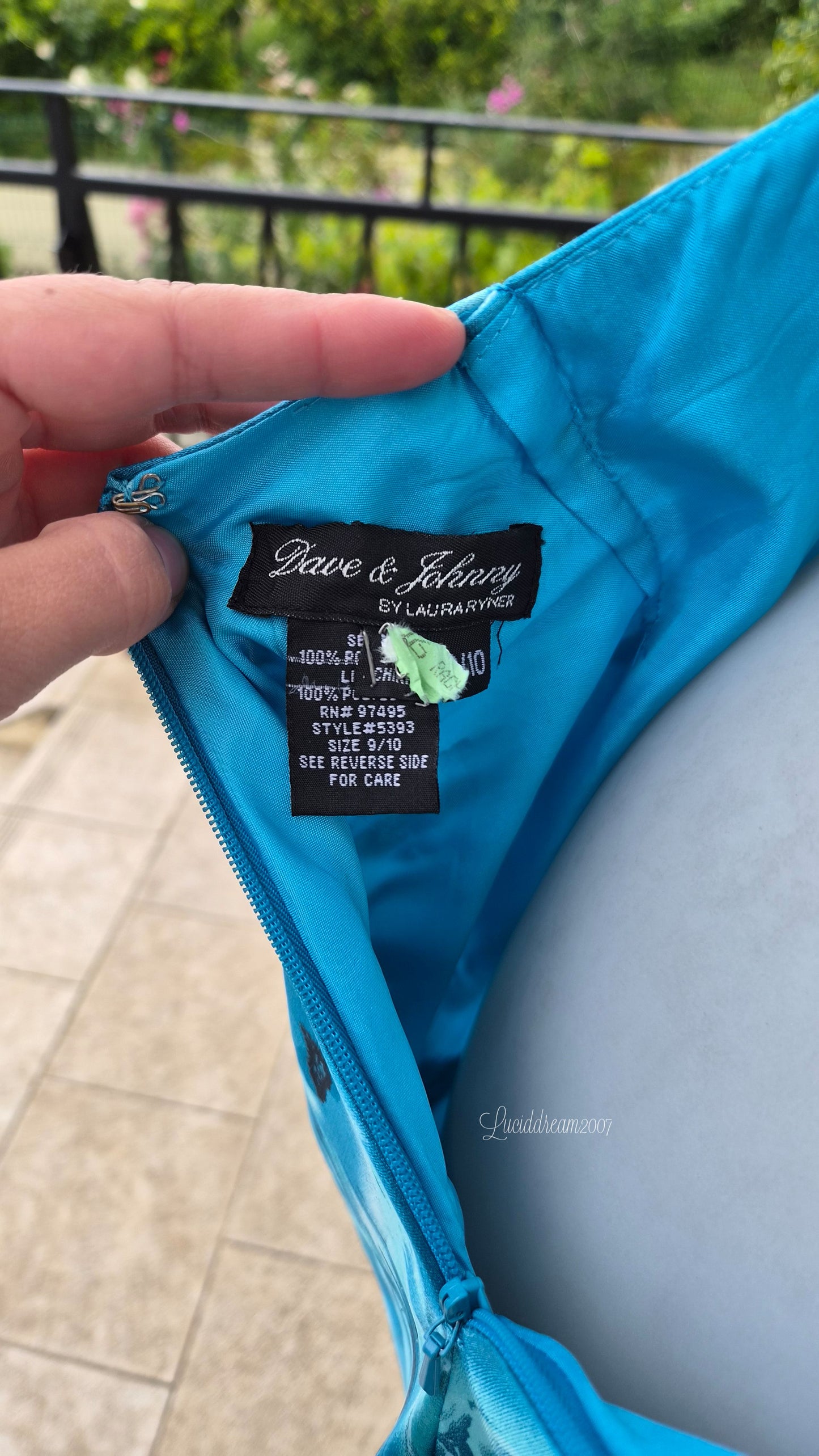 Robe asymétrique bleue Dave & Johnny