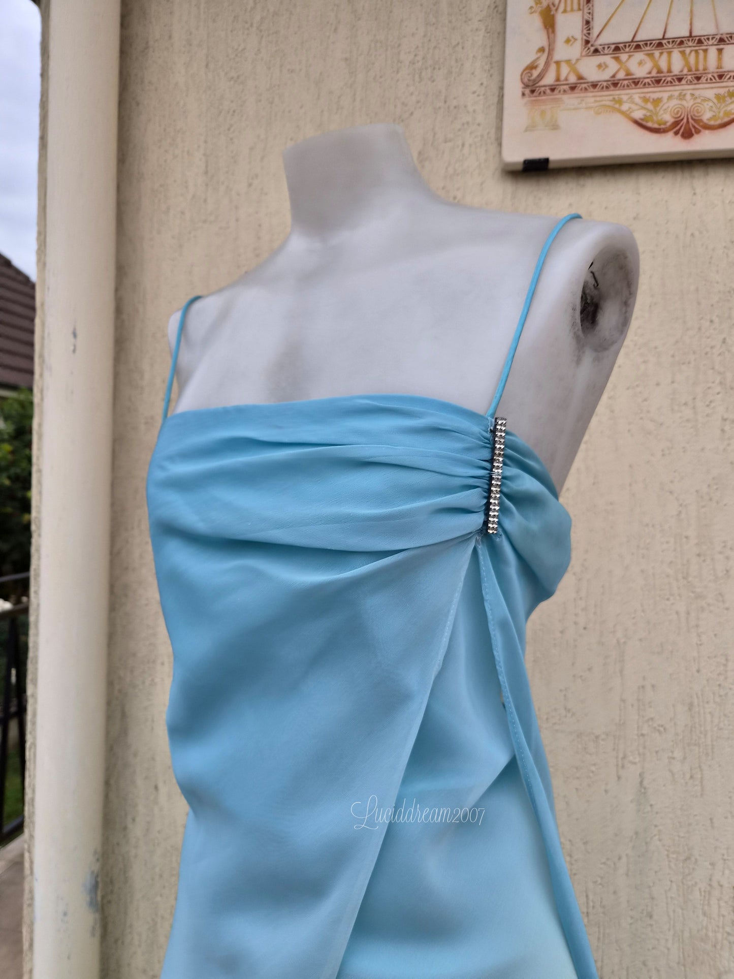 Robe dégradée bleue et verte