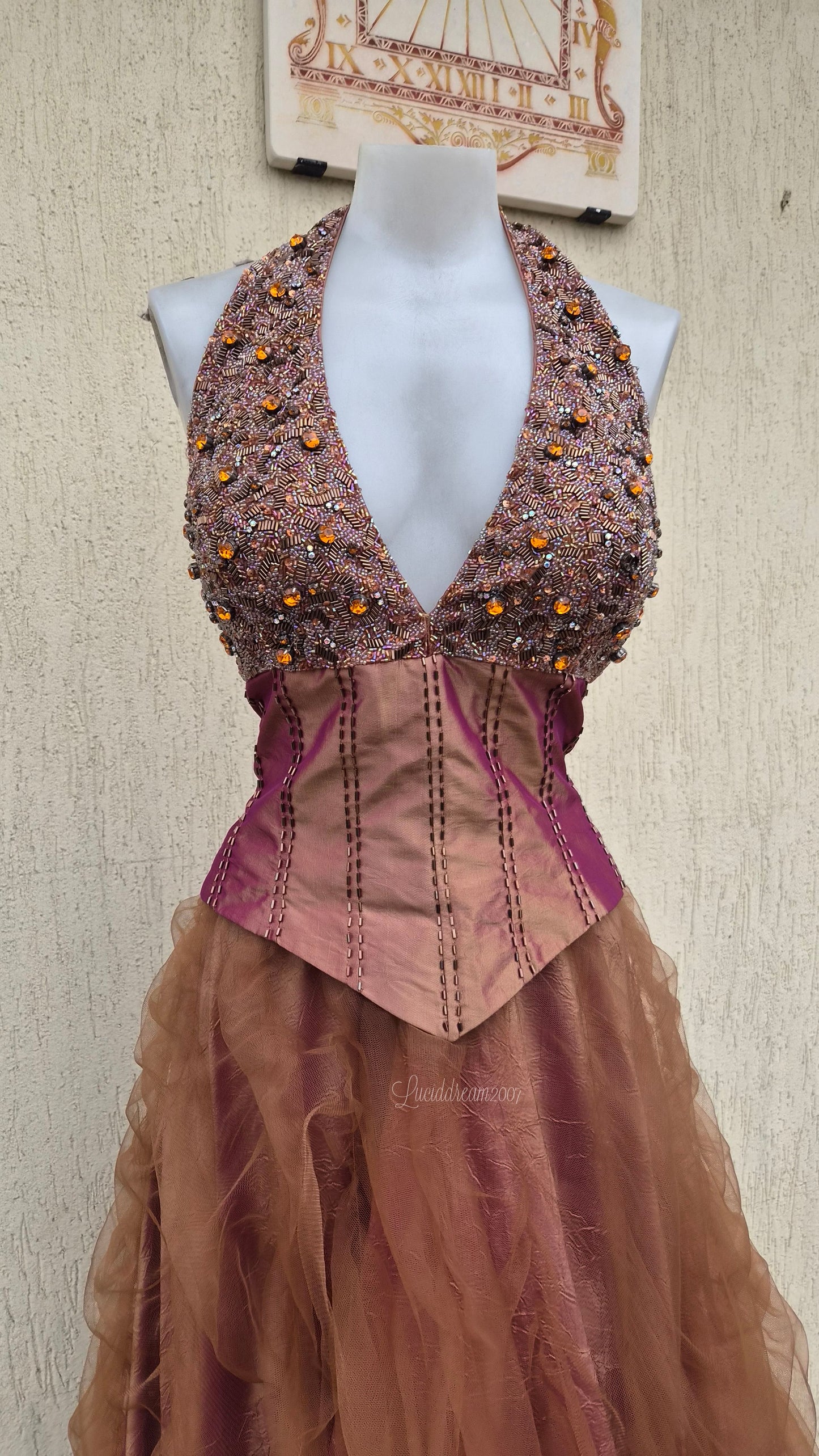 Robe dos nu brodée Bicici