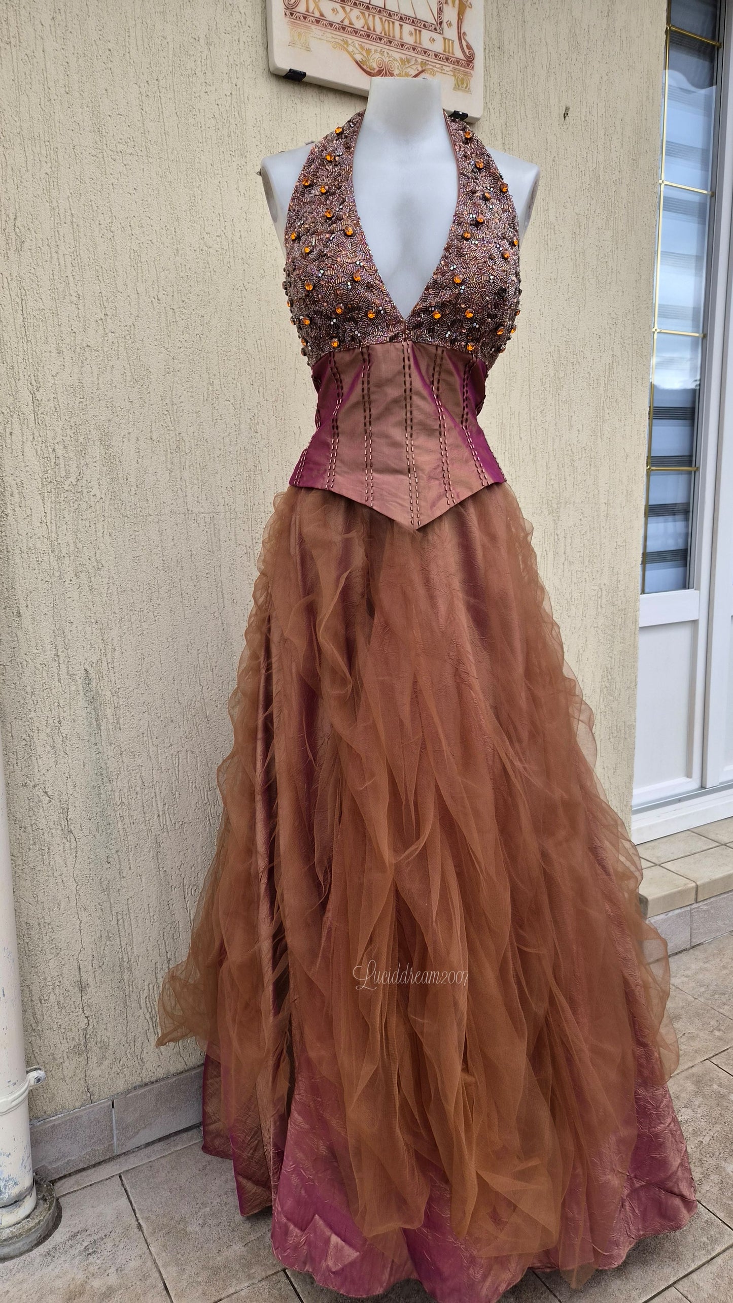 Robe dos nu brodée Bicici