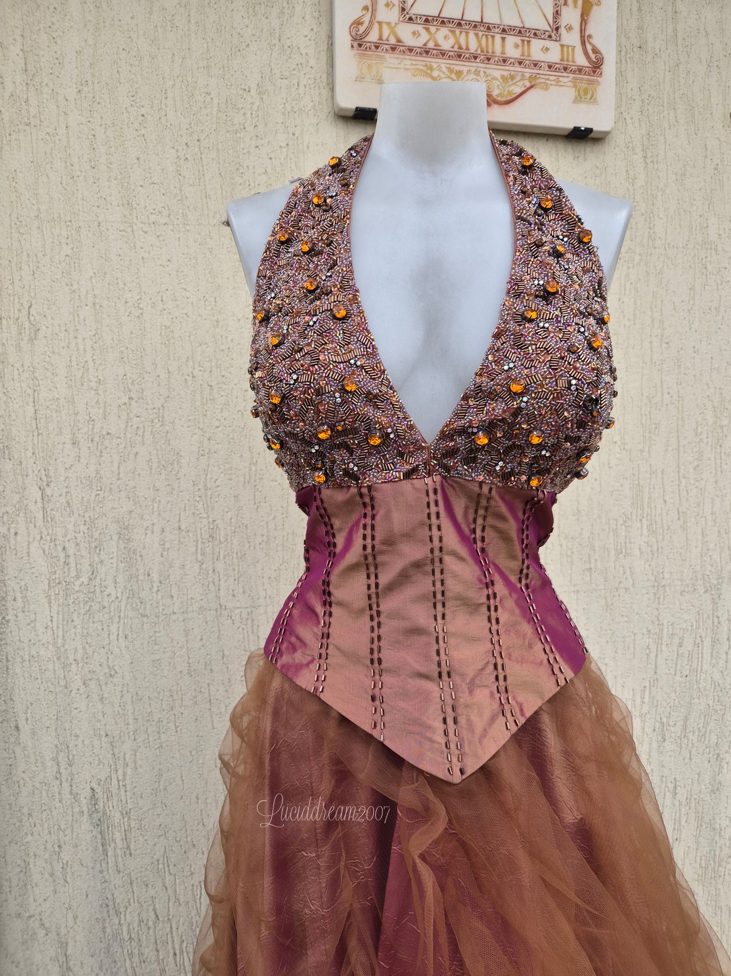 Robe dos nu brodée Bicici