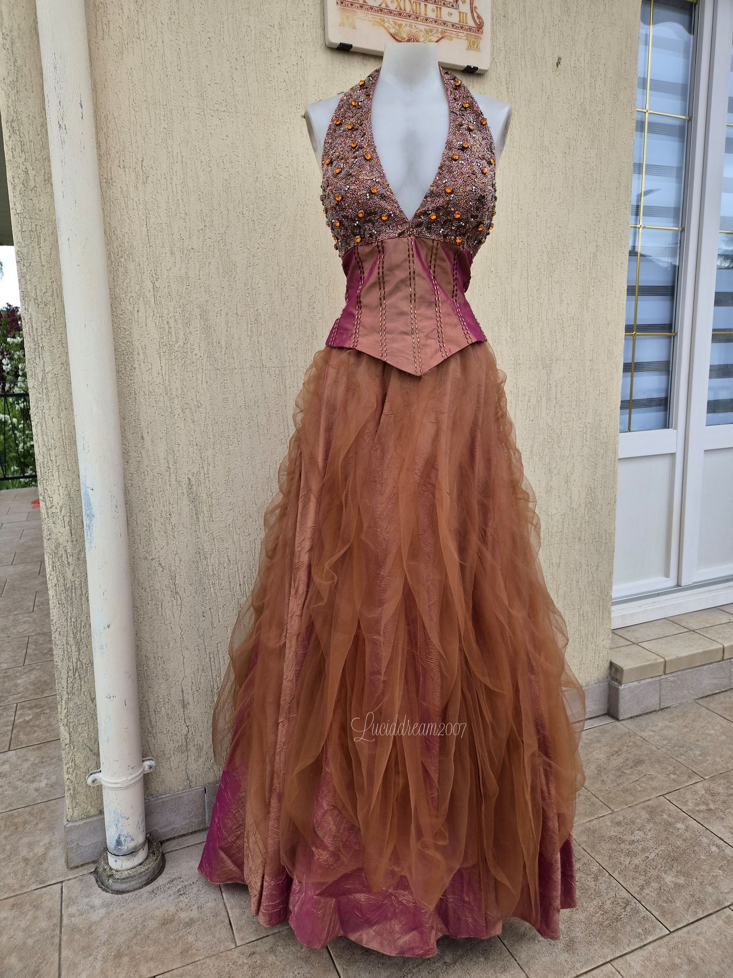 Robe dos nu brodée Bicici