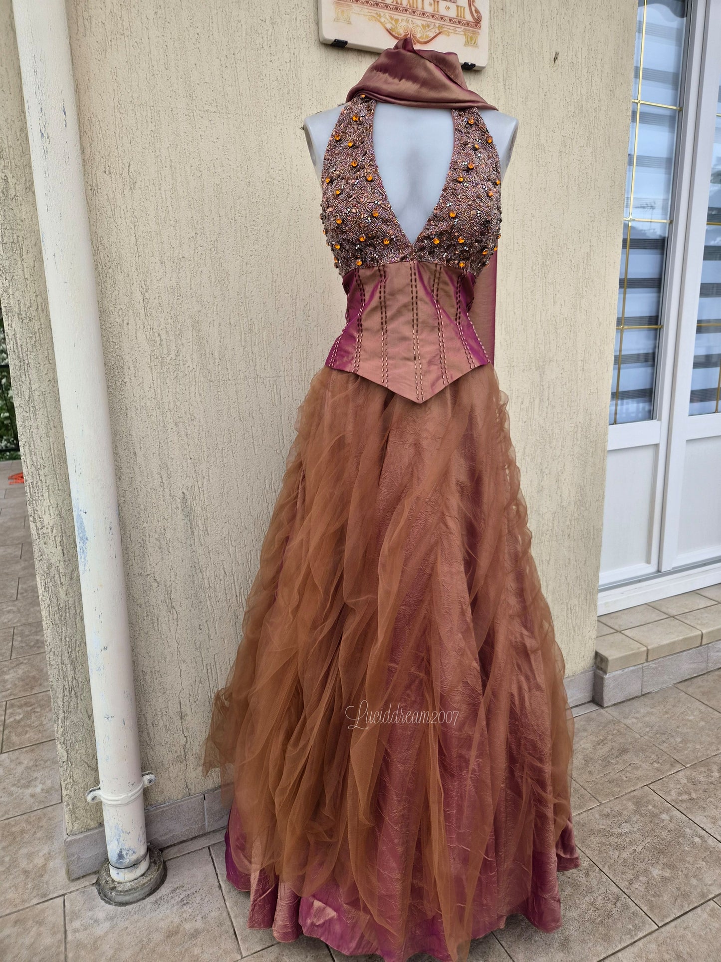 Robe dos nu brodée Bicici