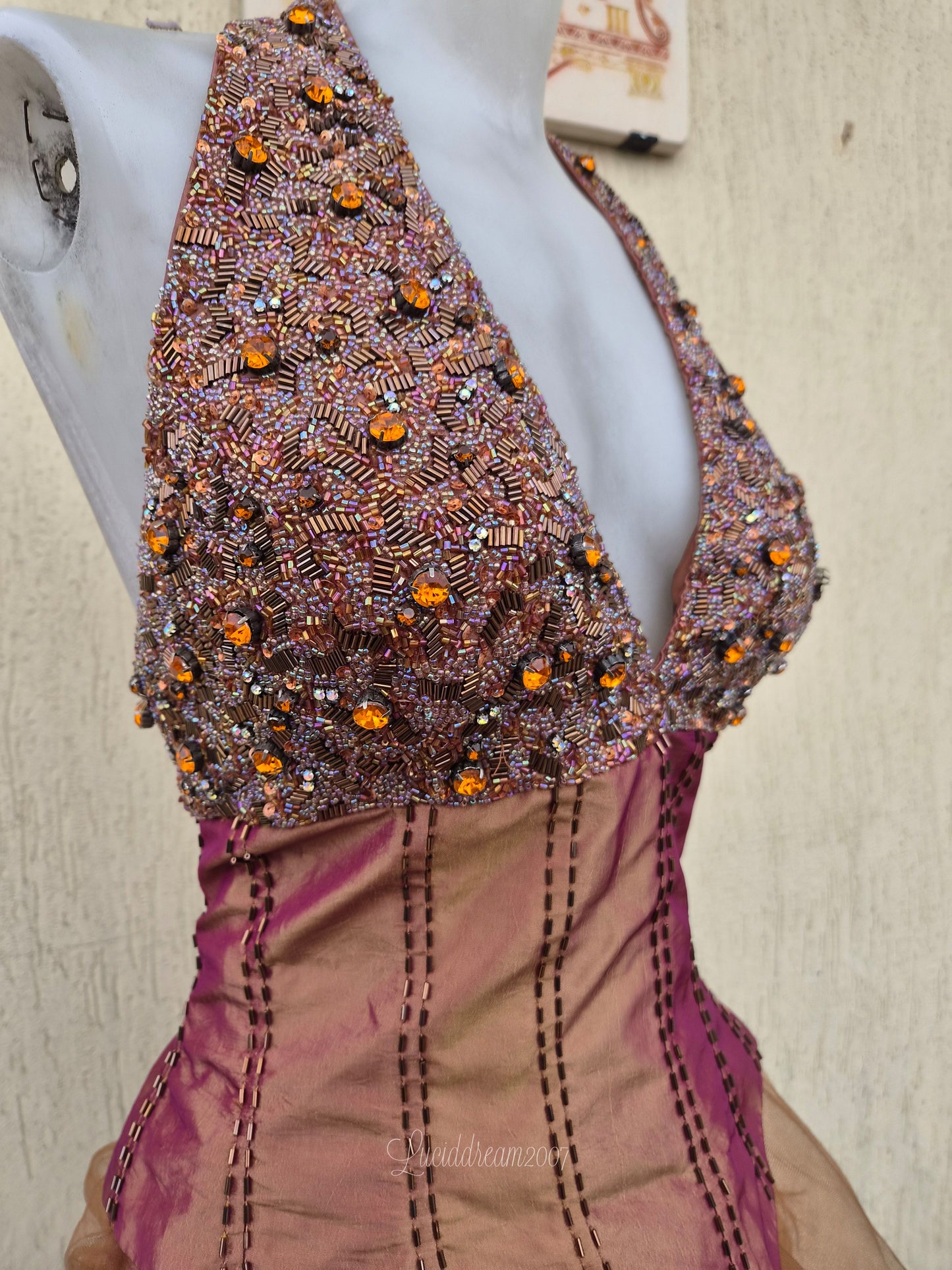 Robe dos nu brodée Bicici