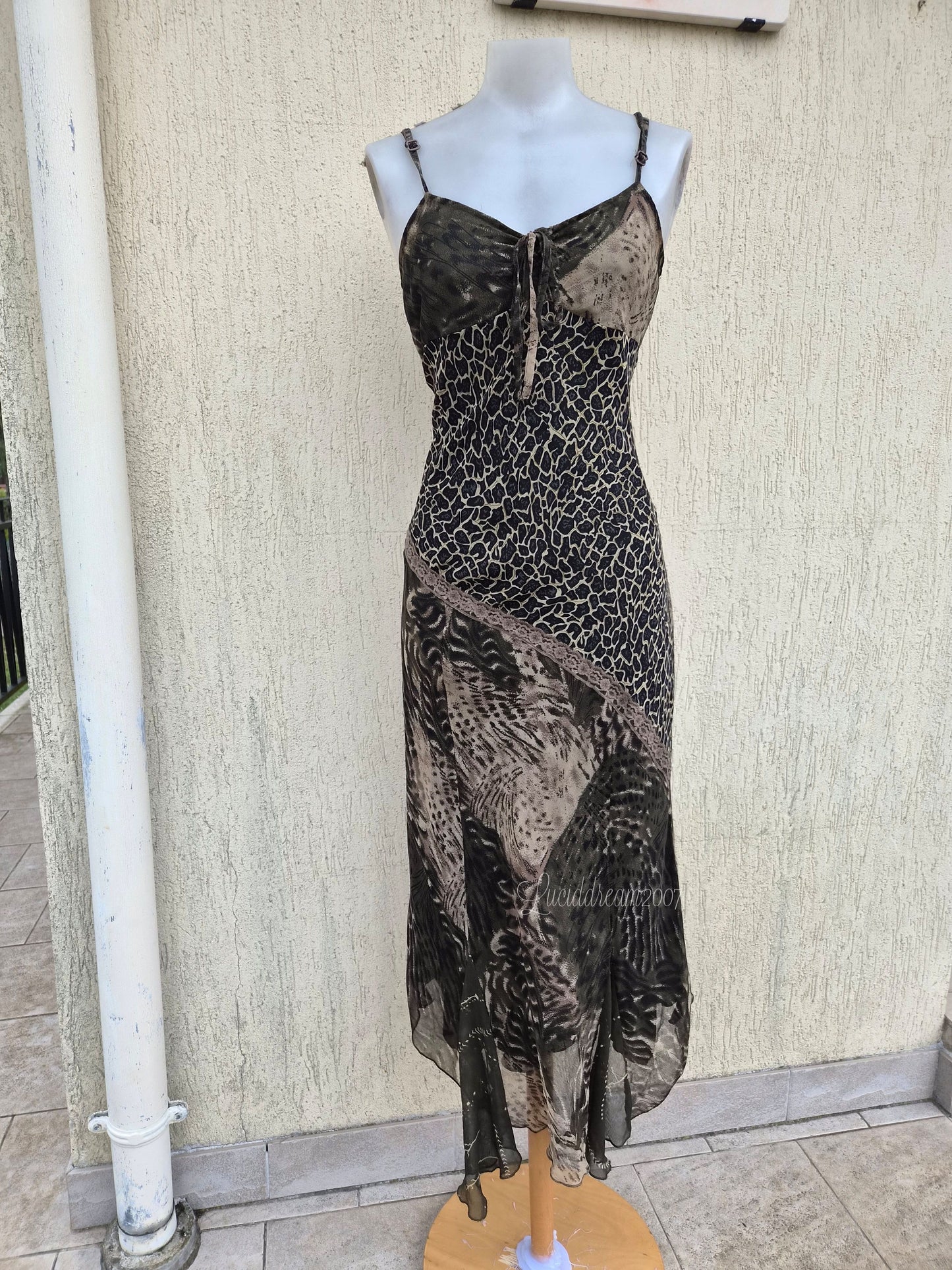 Robe en voile tons verts