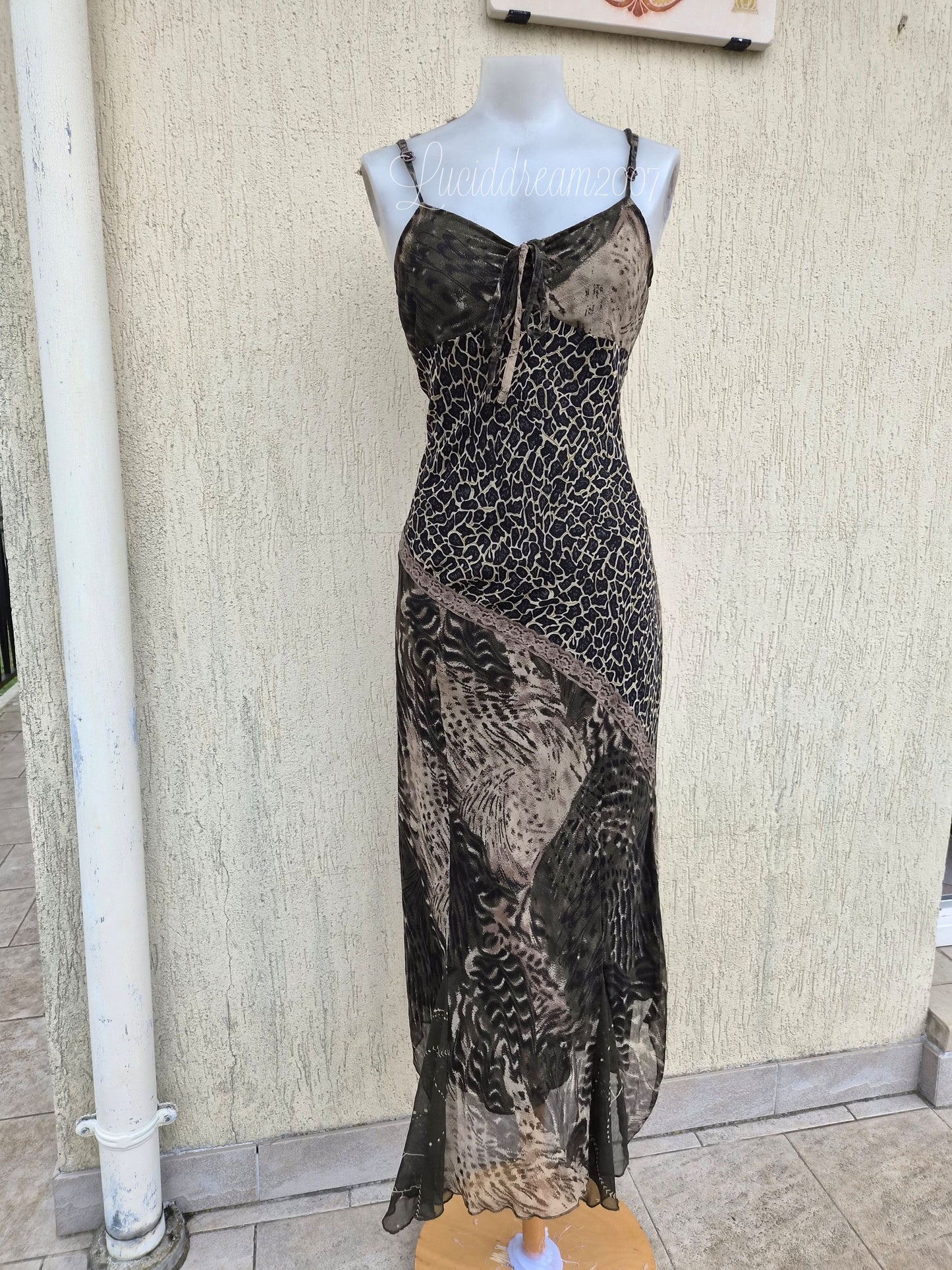 Robe en voile tons verts