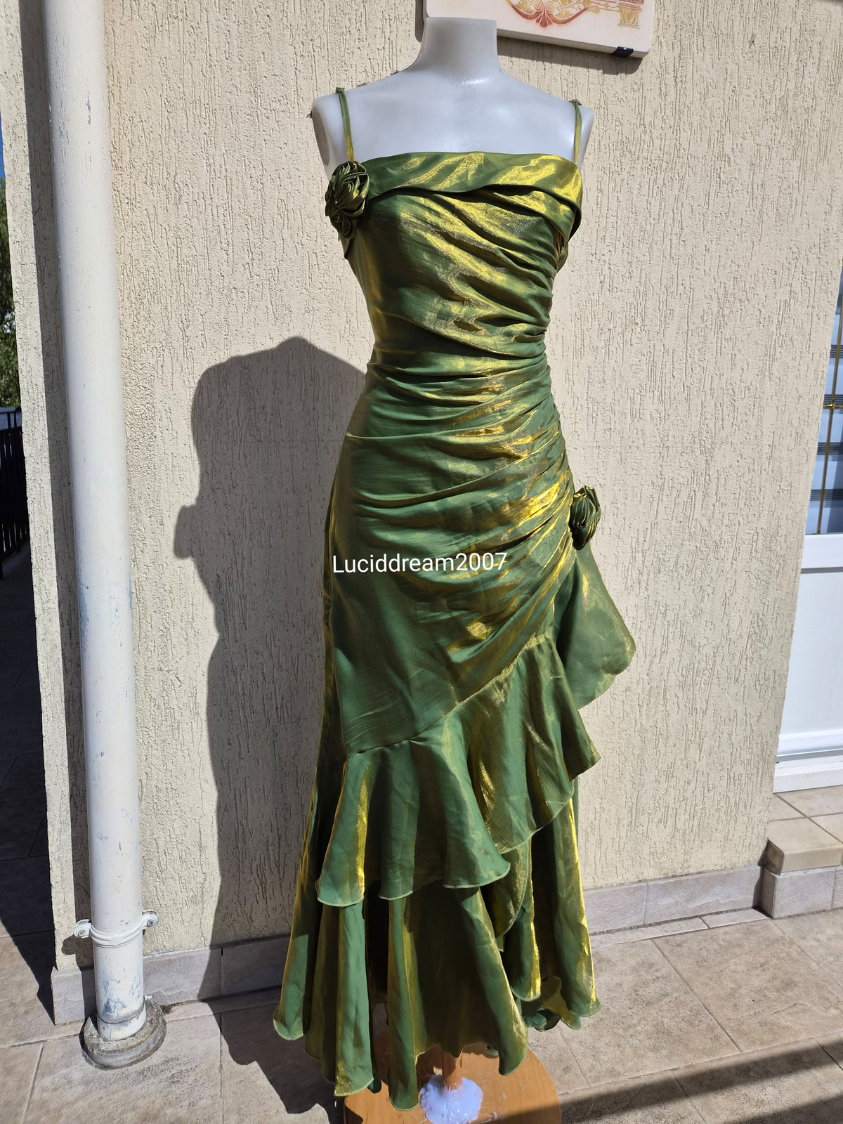 Robe en Taffetas verte