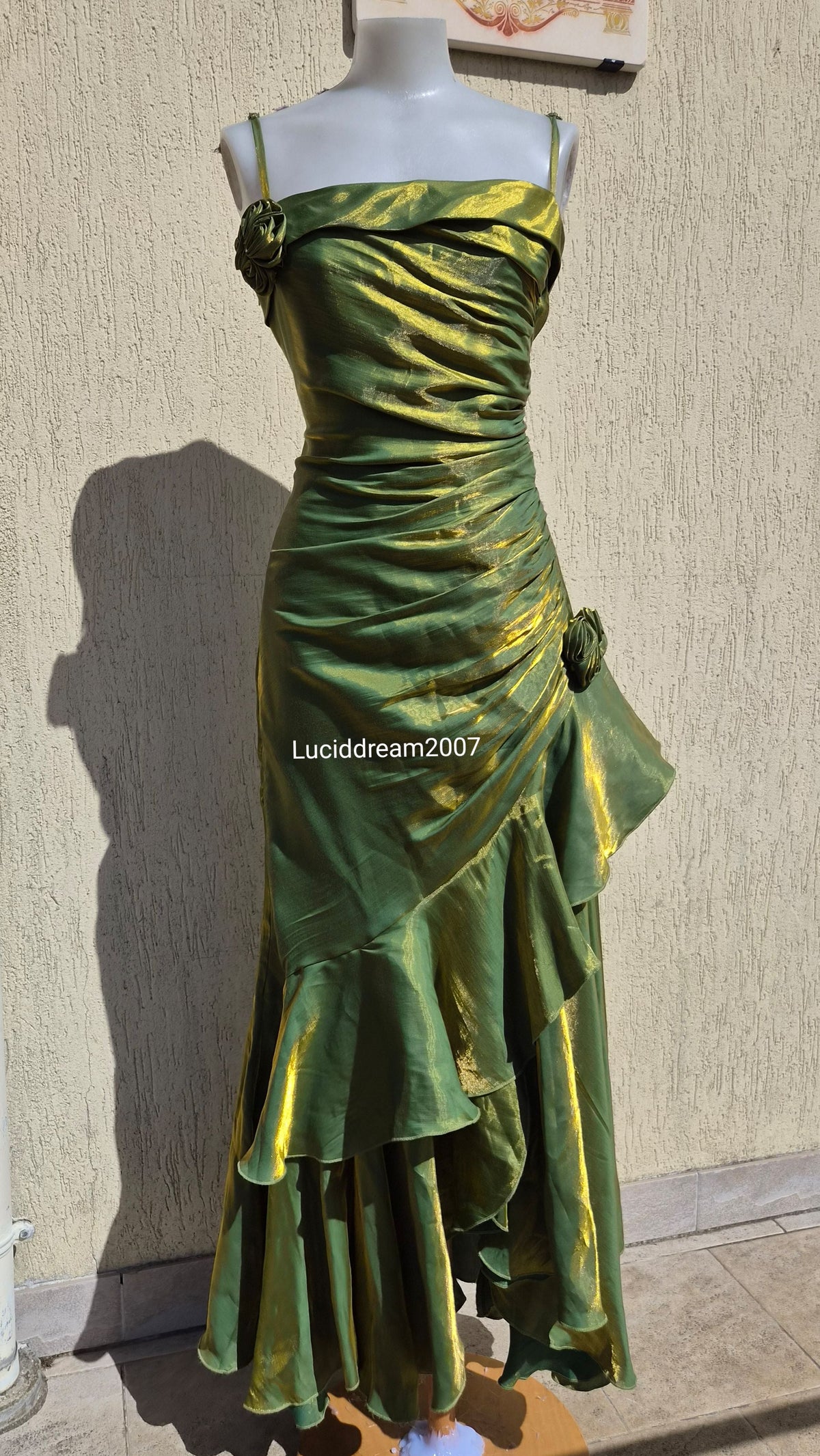 Robe en Taffetas verte