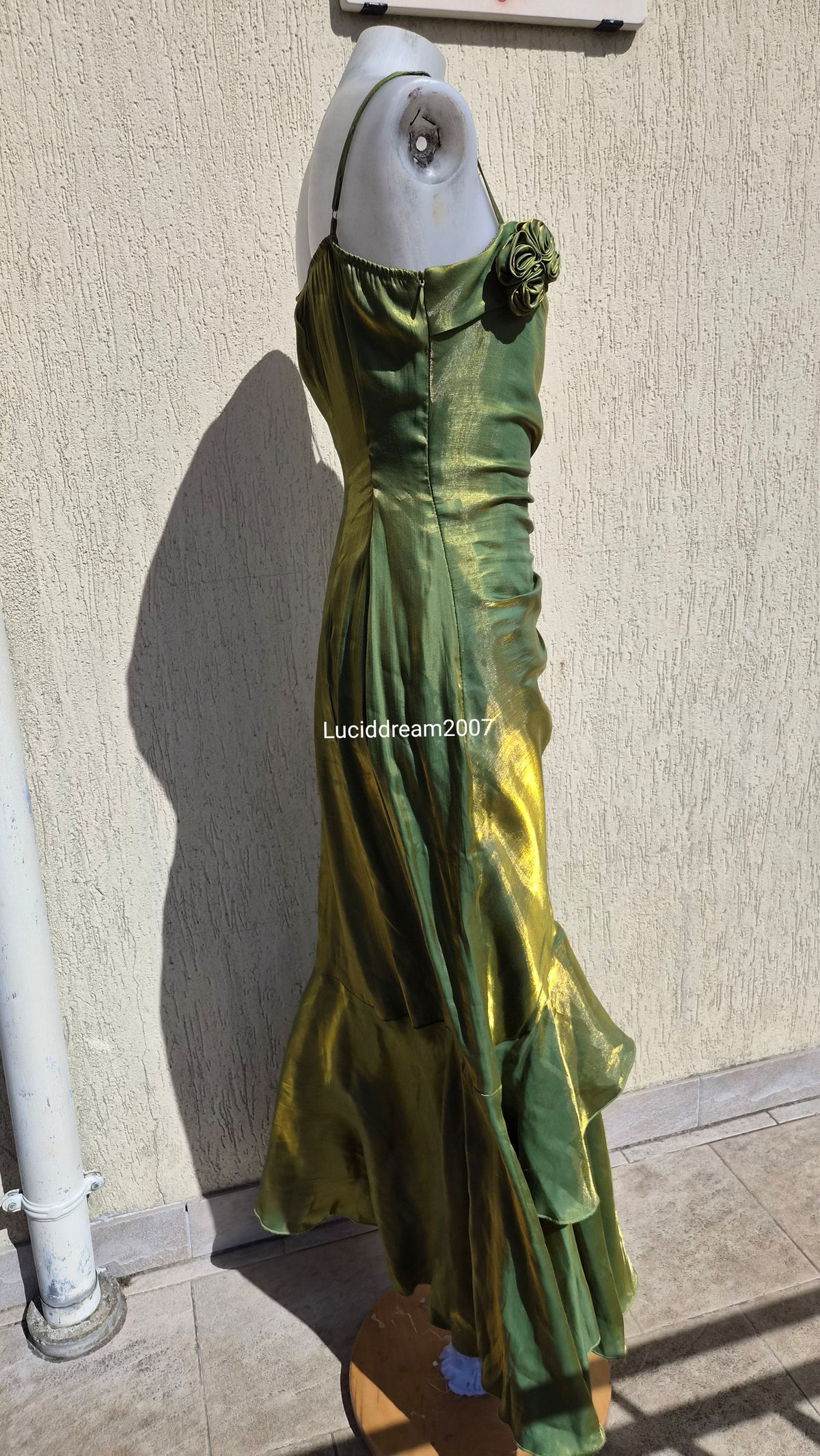 Robe en Taffetas verte