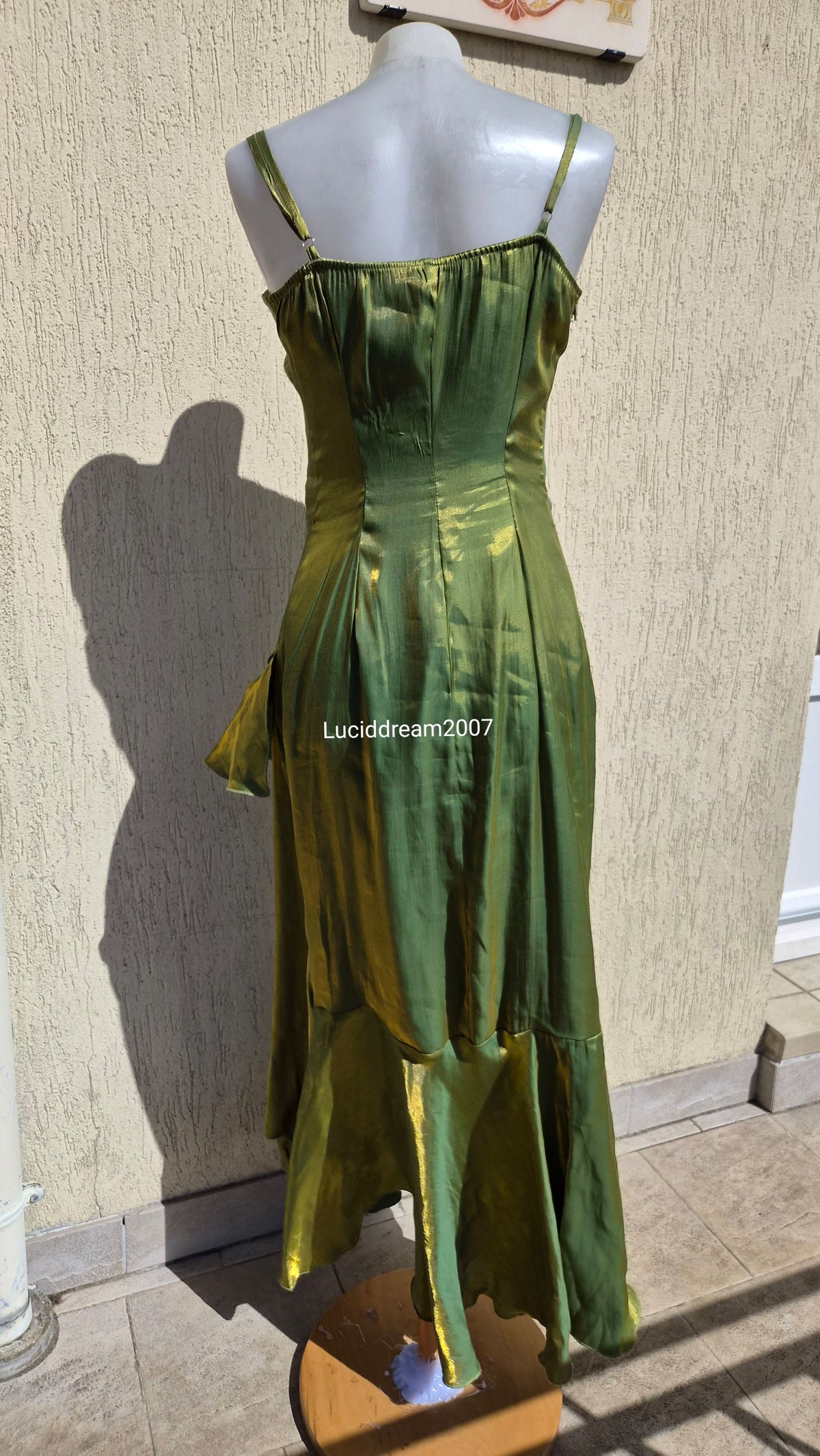 Robe en Taffetas verte