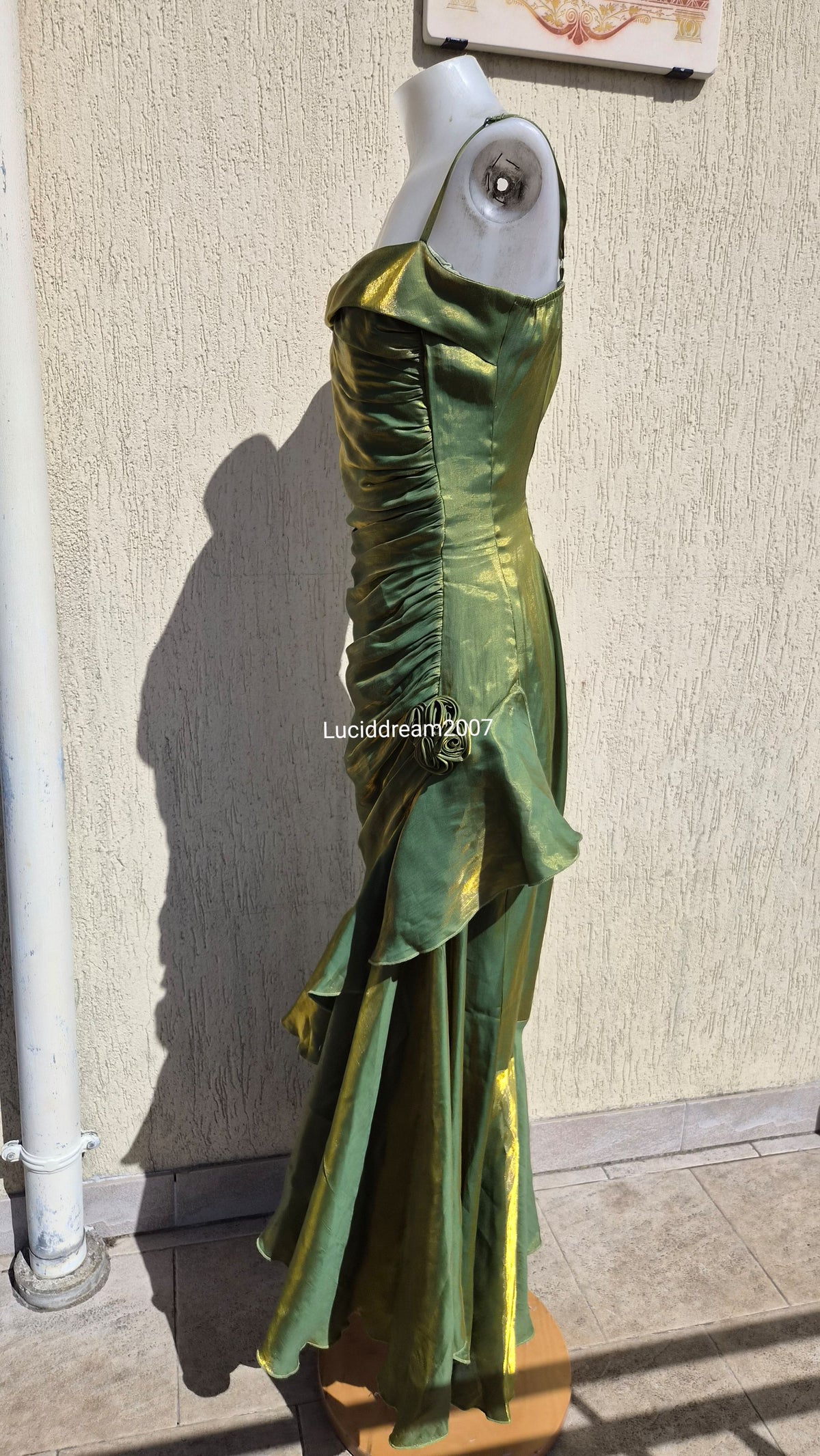 Robe en Taffetas verte