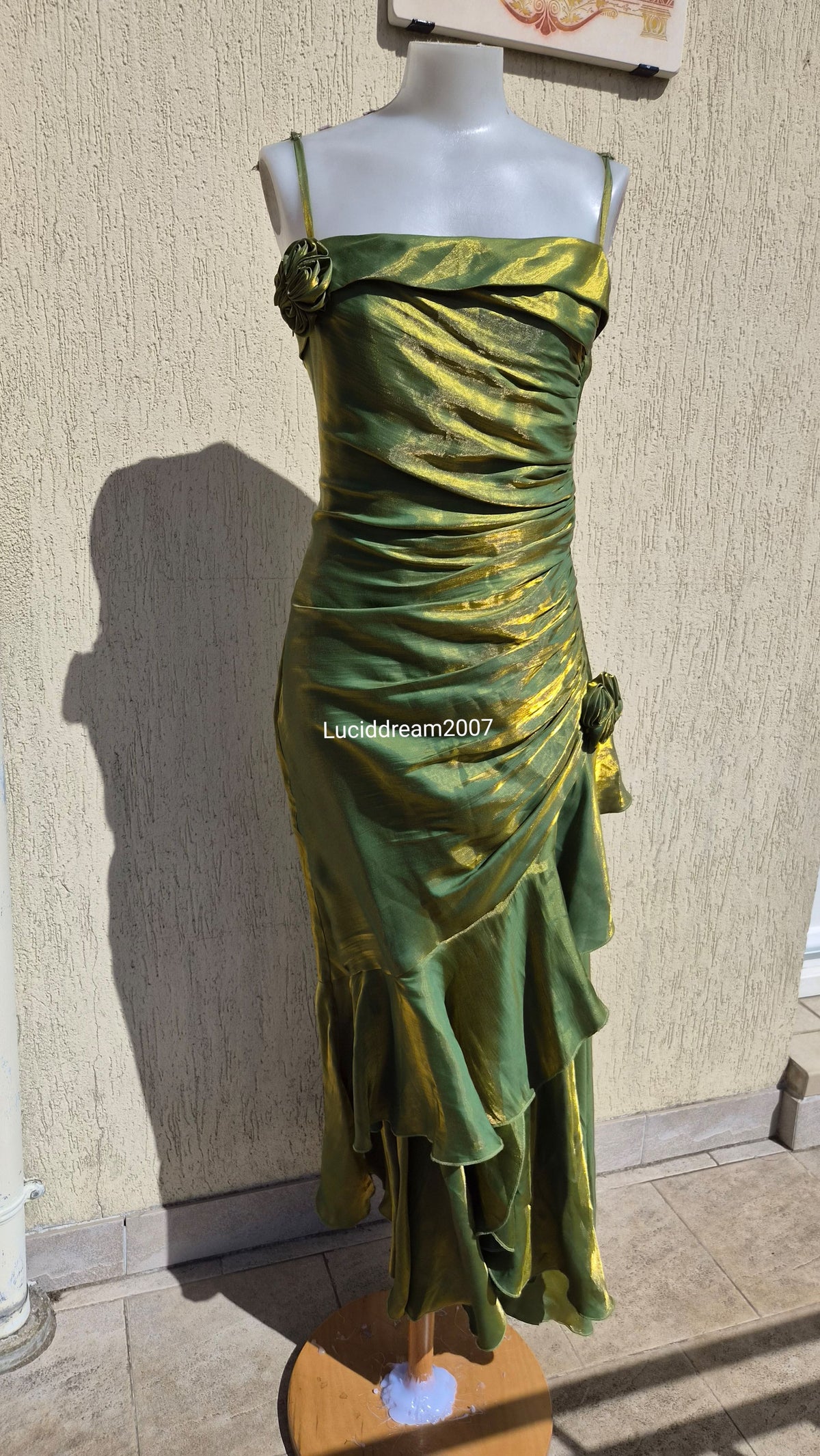 Robe en Taffetas verte