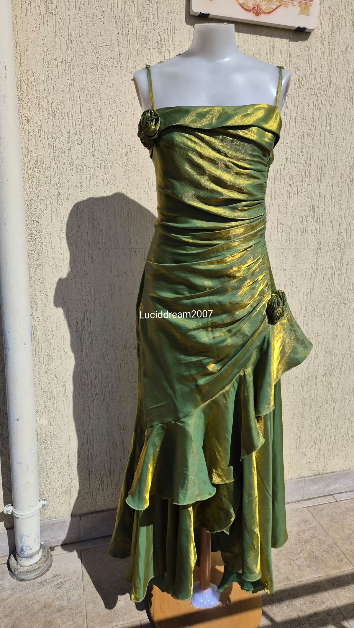 Robe en Taffetas verte