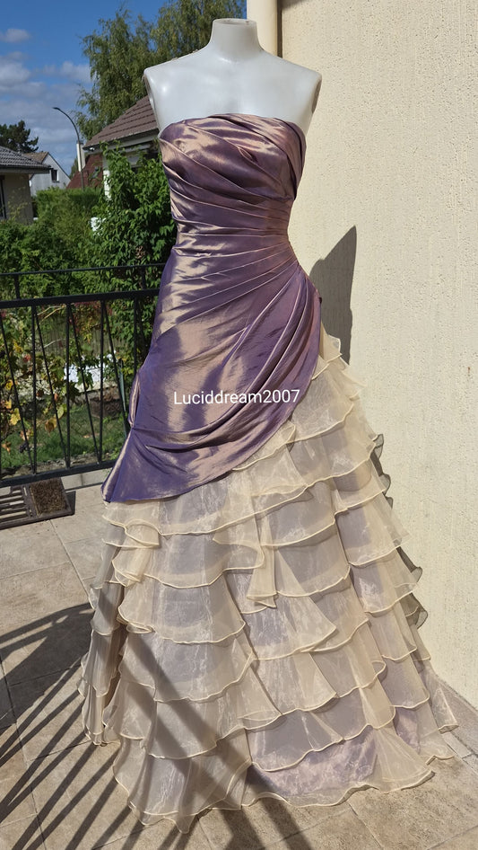 Ruffled Taffeta ball gown