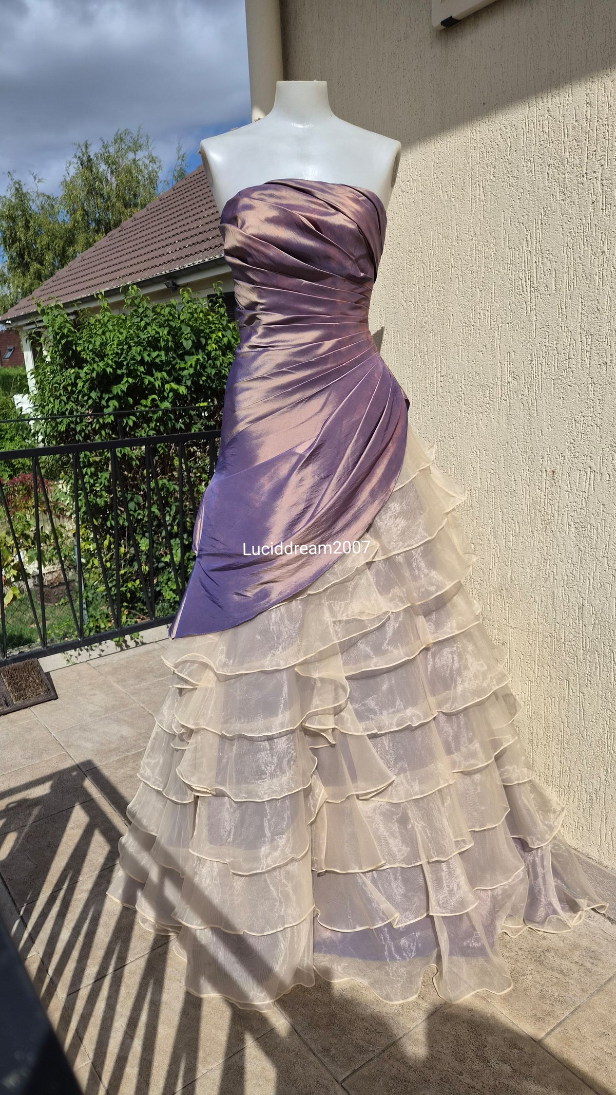 Robe de bal en Taffetas à volants