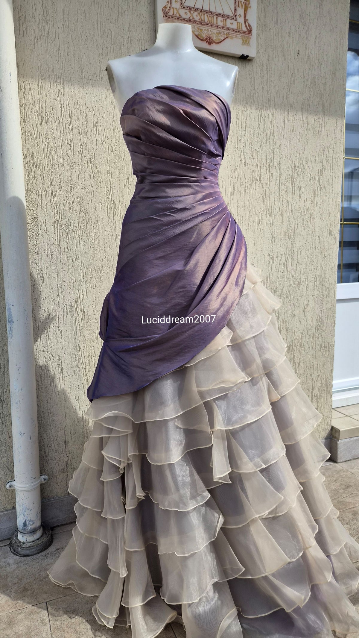 Robe de bal en Taffetas à volants