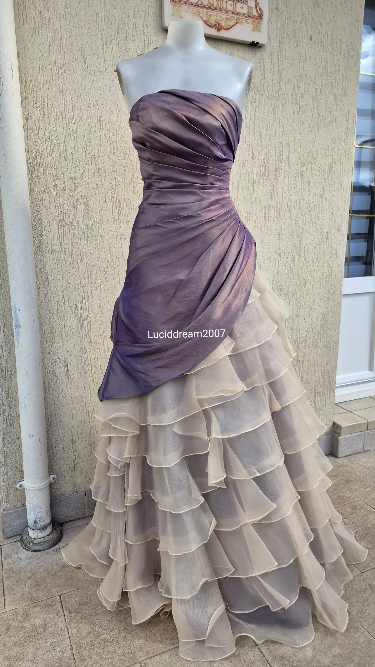 Robe de bal en Taffetas à volants