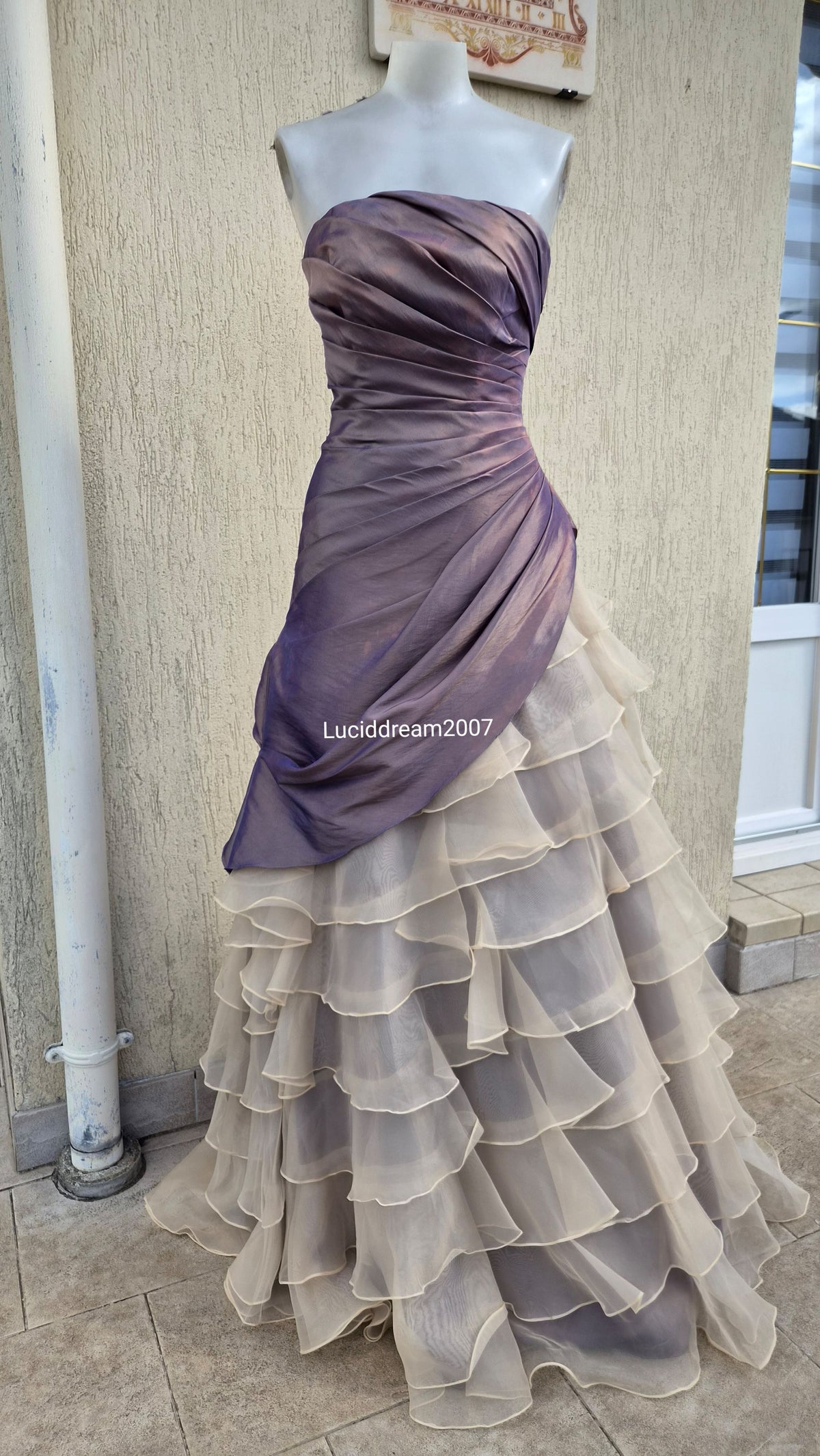 Robe de bal en Taffetas à volants