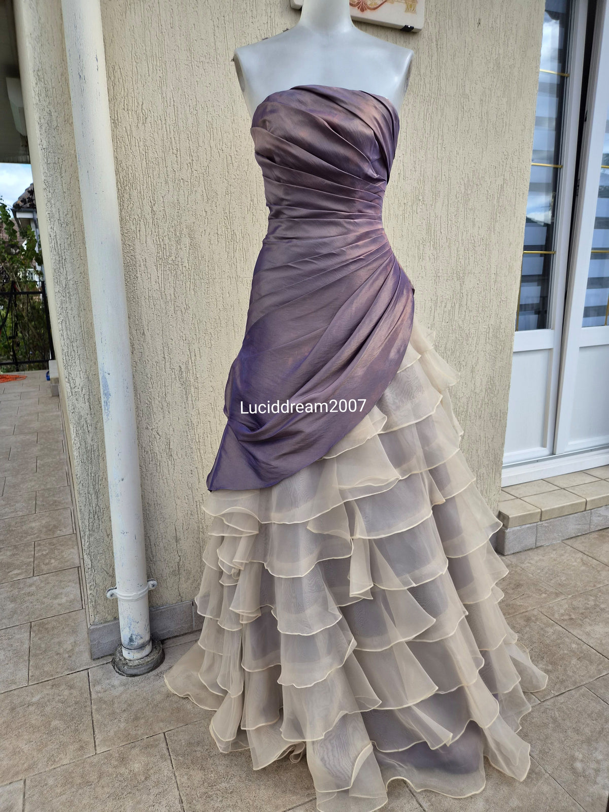 Robe de bal en Taffetas à volants