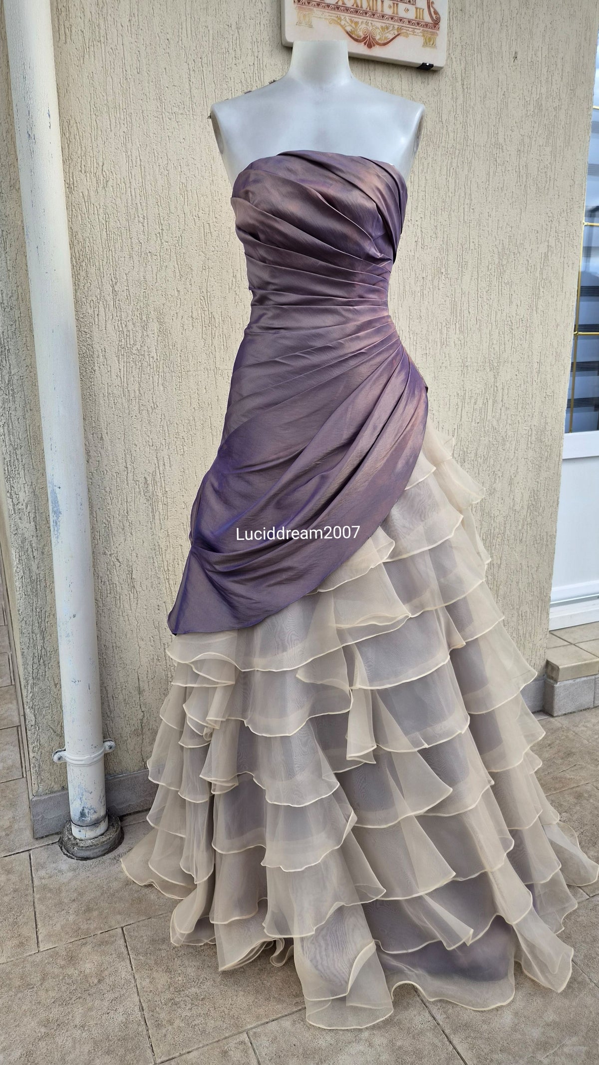 Robe de bal en Taffetas à volants