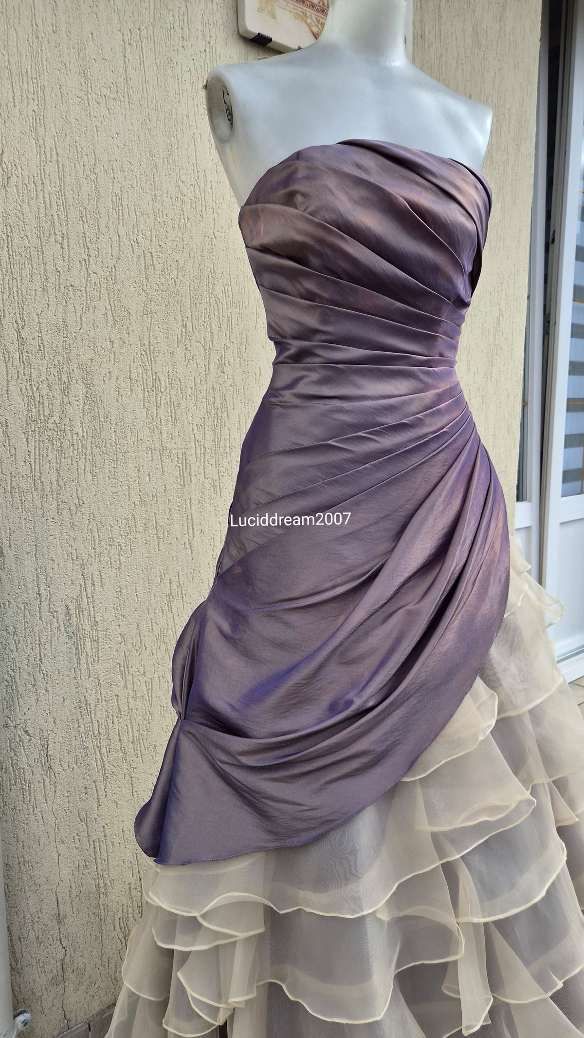 Robe de bal en Taffetas à volants