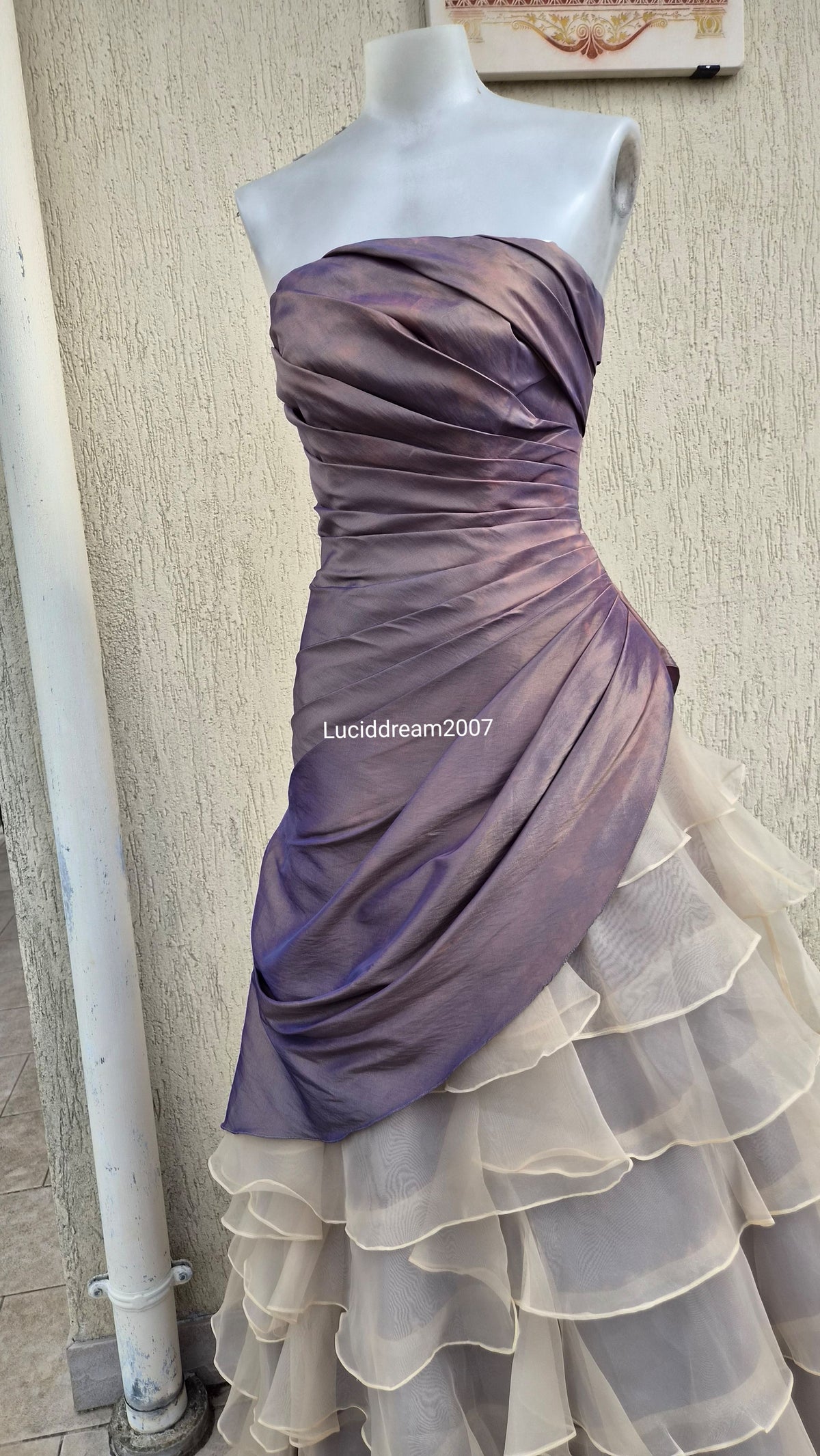 Robe de bal en Taffetas à volants